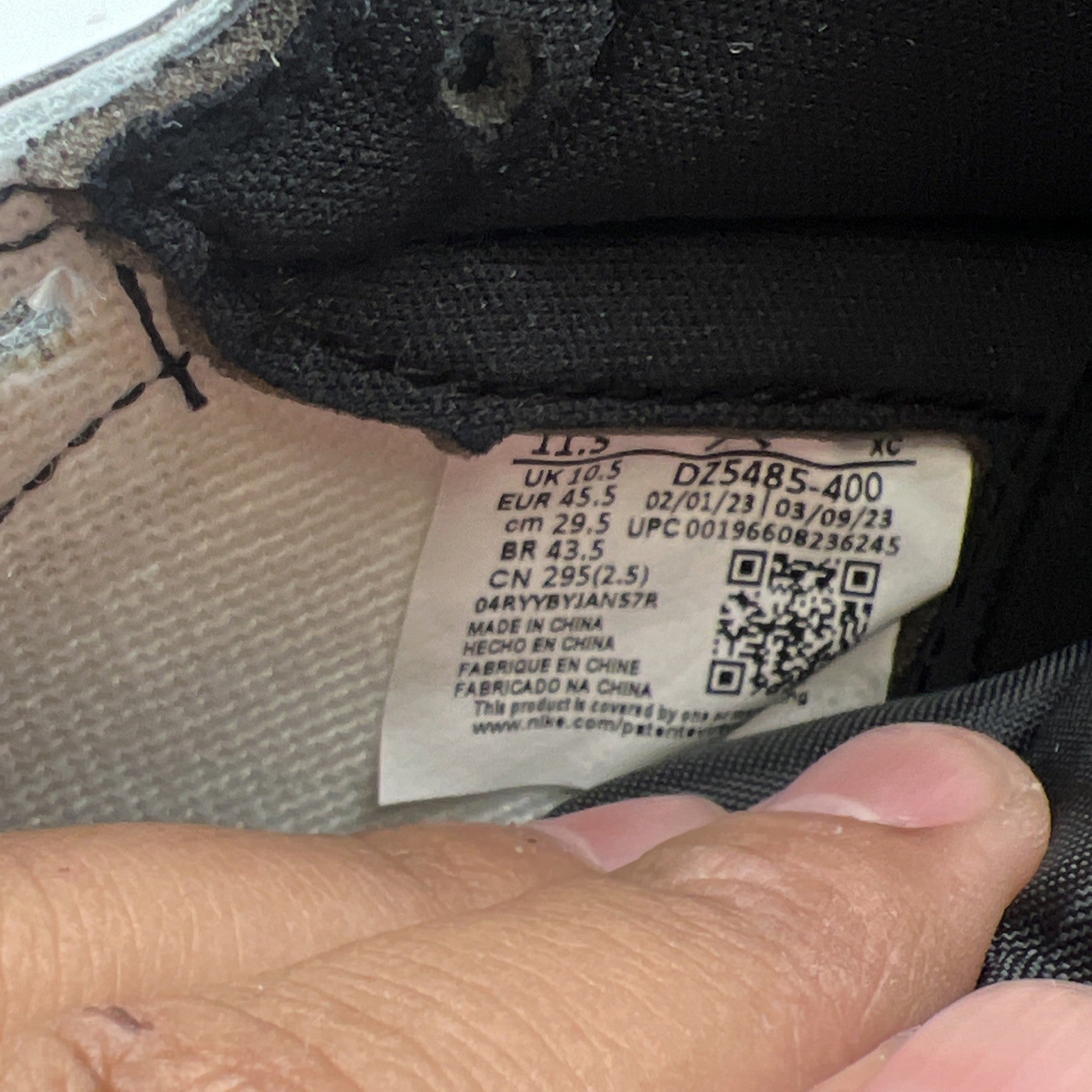 Size 11.5 - Air Jordan 1 Retro OG High UNC Toe (DZ5485-400)