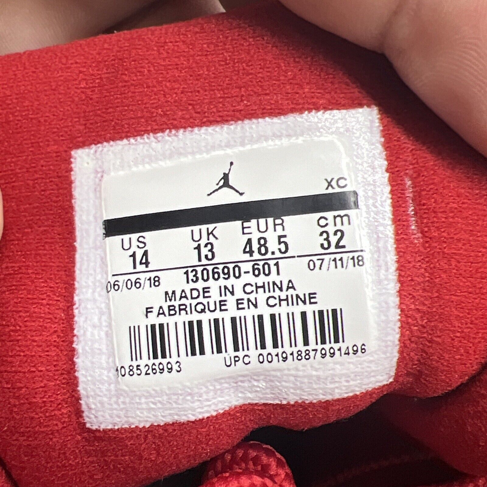 Size 14 - Air Jordan 12 Retro Gym Red Black Suede Used