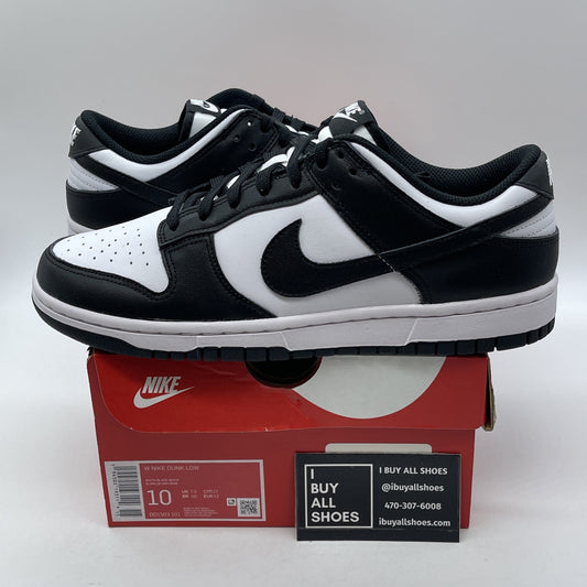 Size 10W - Nike Dunk Low Black White Leather (DD1503-101)