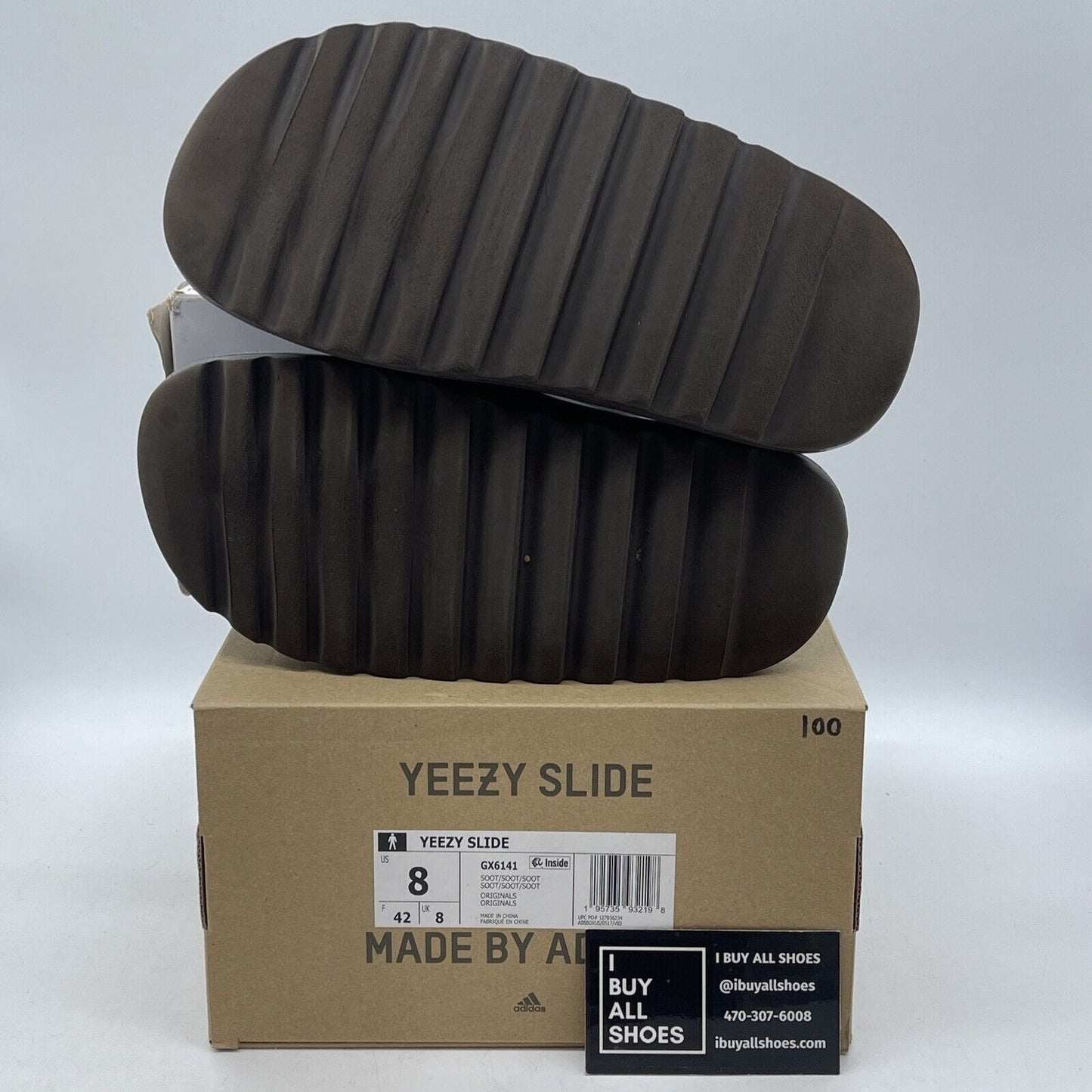 Size 8 - adidas Yeezy Slide Brown Rubber (GX6141)