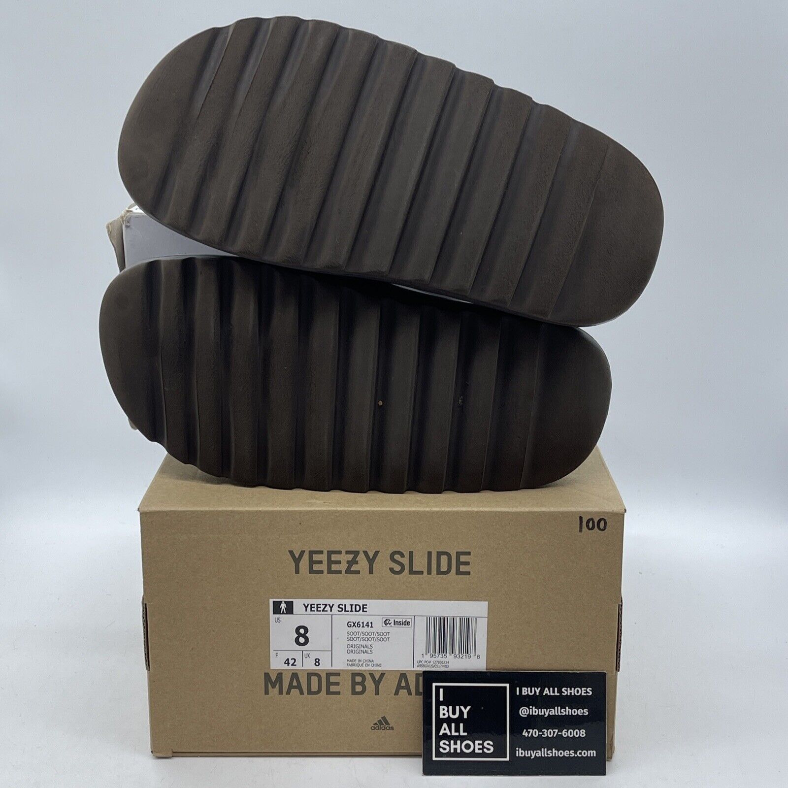 Size 8 - adidas Yeezy Slide Brown Rubber (GX6141)