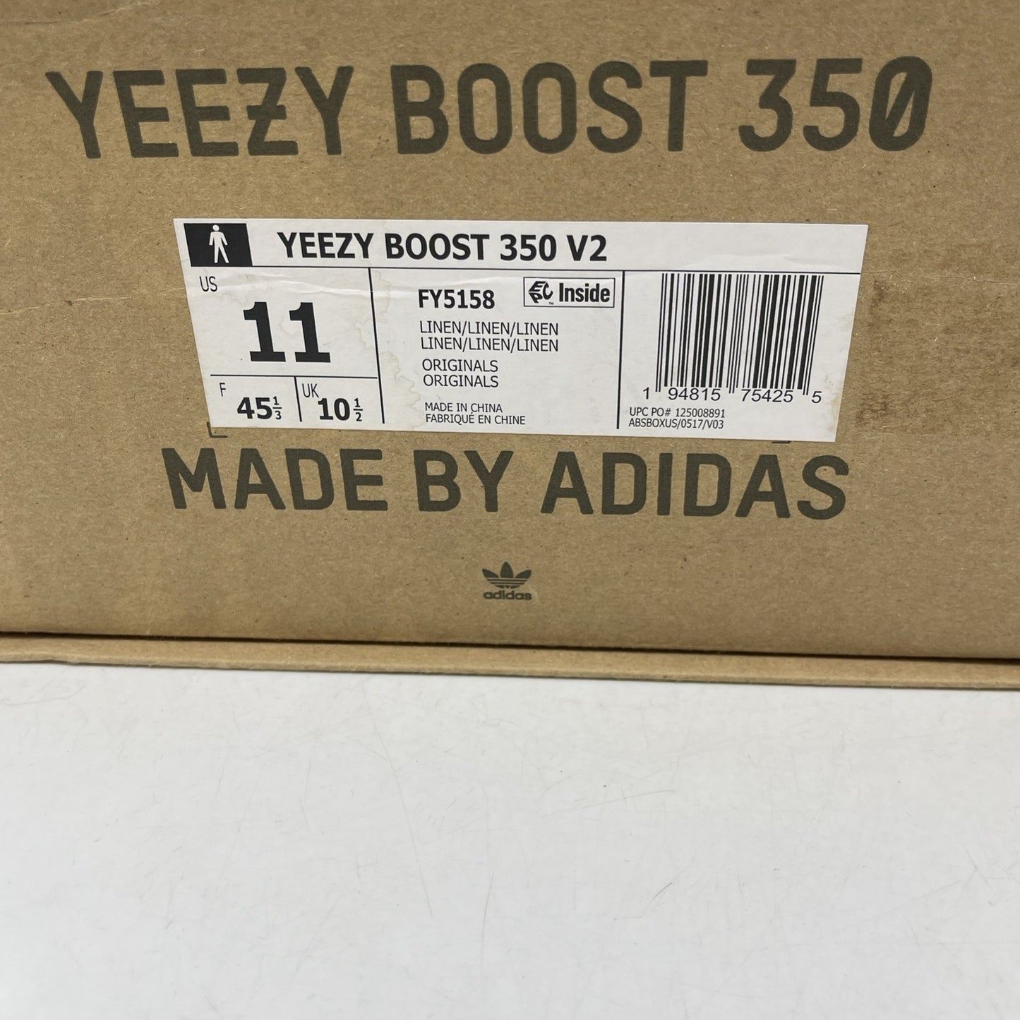Size 11 - adidas Yeezy Boost 350 V2 Linen Yellow Grey Suede (FY5158)