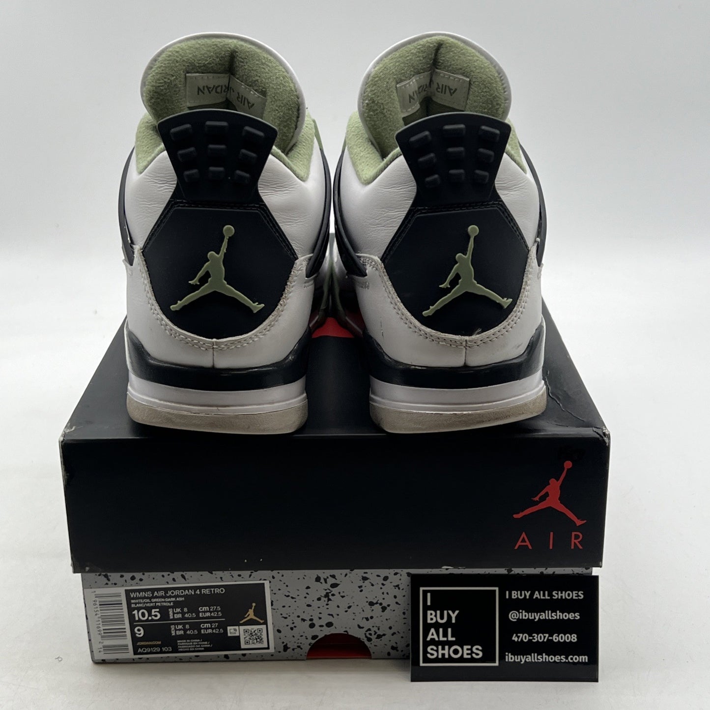 Size 10.5 - Air Jordan 4 Retro Mid Seafoam W (AQ9129-103)
