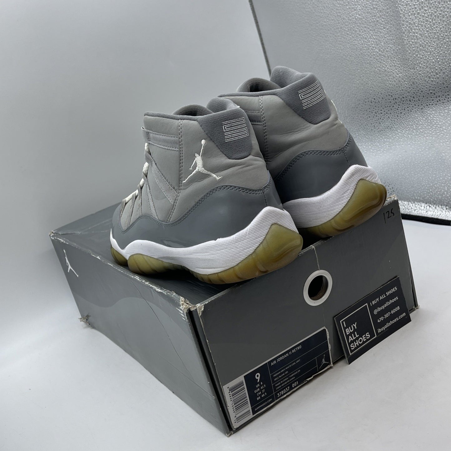 Size 9 - Air Jordan 11 Retro 2010 Cool Grey Suede Leather (378037-001)