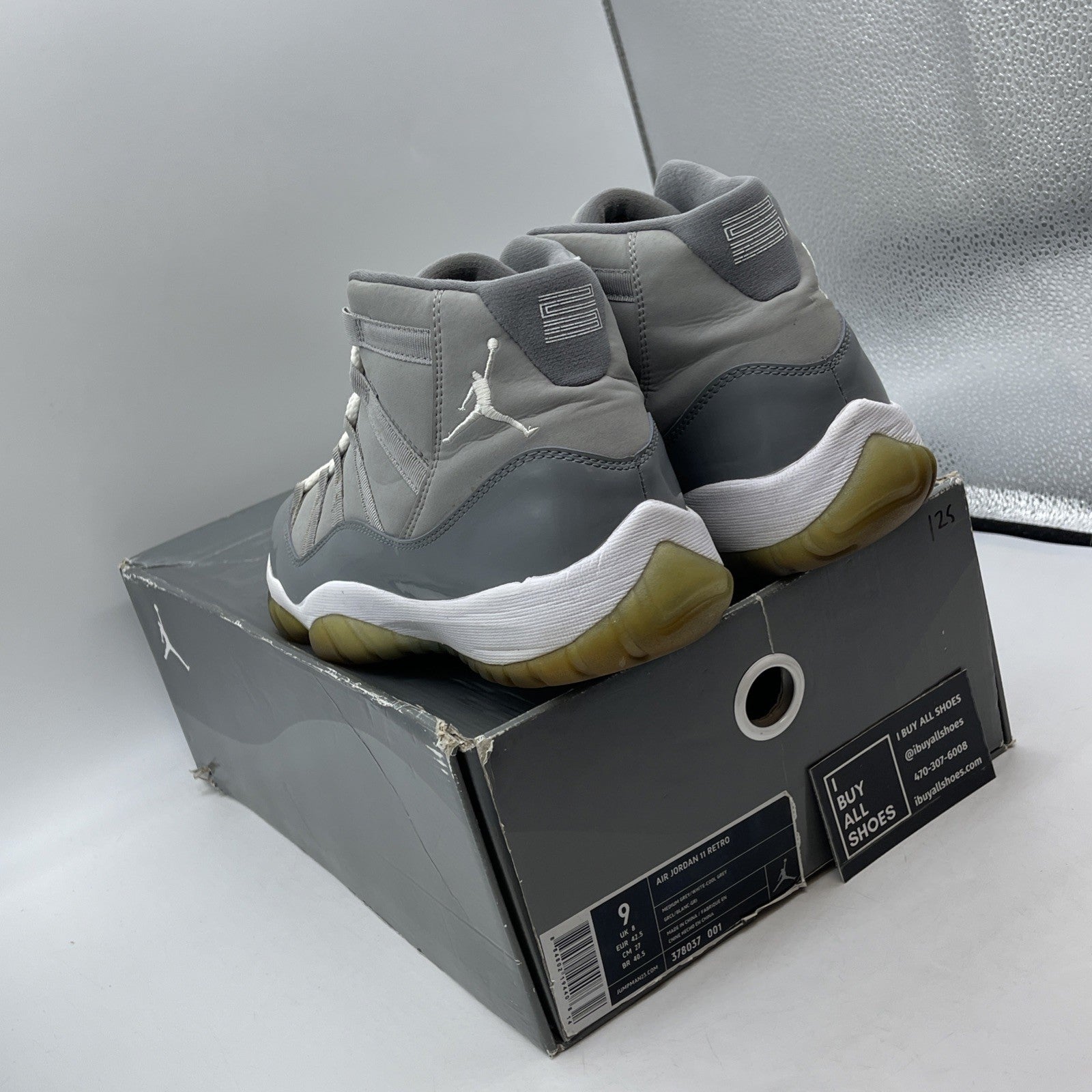 Size 9 - Air Jordan 11 Retro 2010 Cool Grey Suede Leather (378037-001)