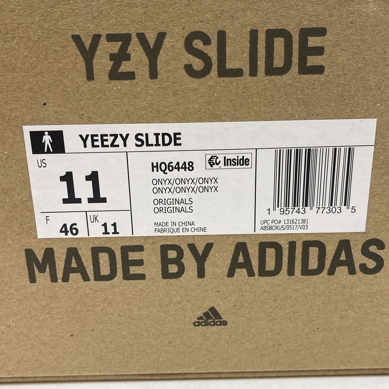Size 11 - Adidas Yeezy Slide Onyx Black (HQ6448)