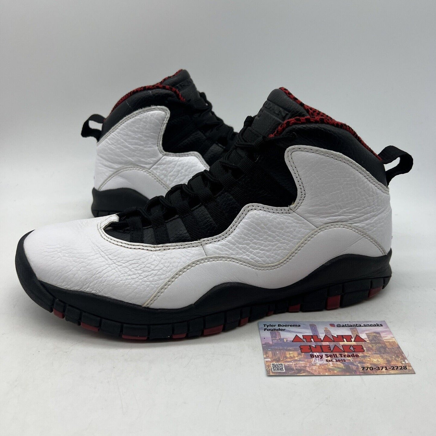 Size 8 - Air Jordan 10 Retro 2012 Chicago White Black Red Leather (310805-100)