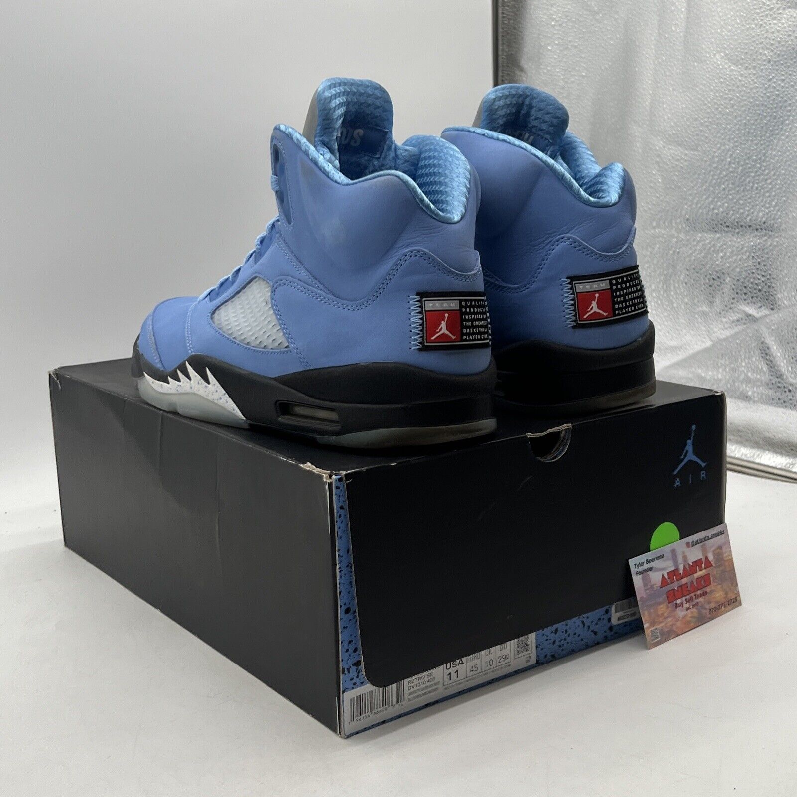 Size 11 - Jordan 5 Retro SE Mid UNC Black Grey Suede Blue (DV1310-401)