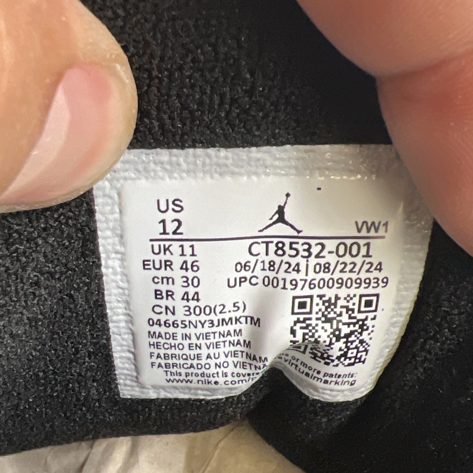 Size 12 - Air Jordan 3 Retro 2025 Black Cat (CT8532-001)