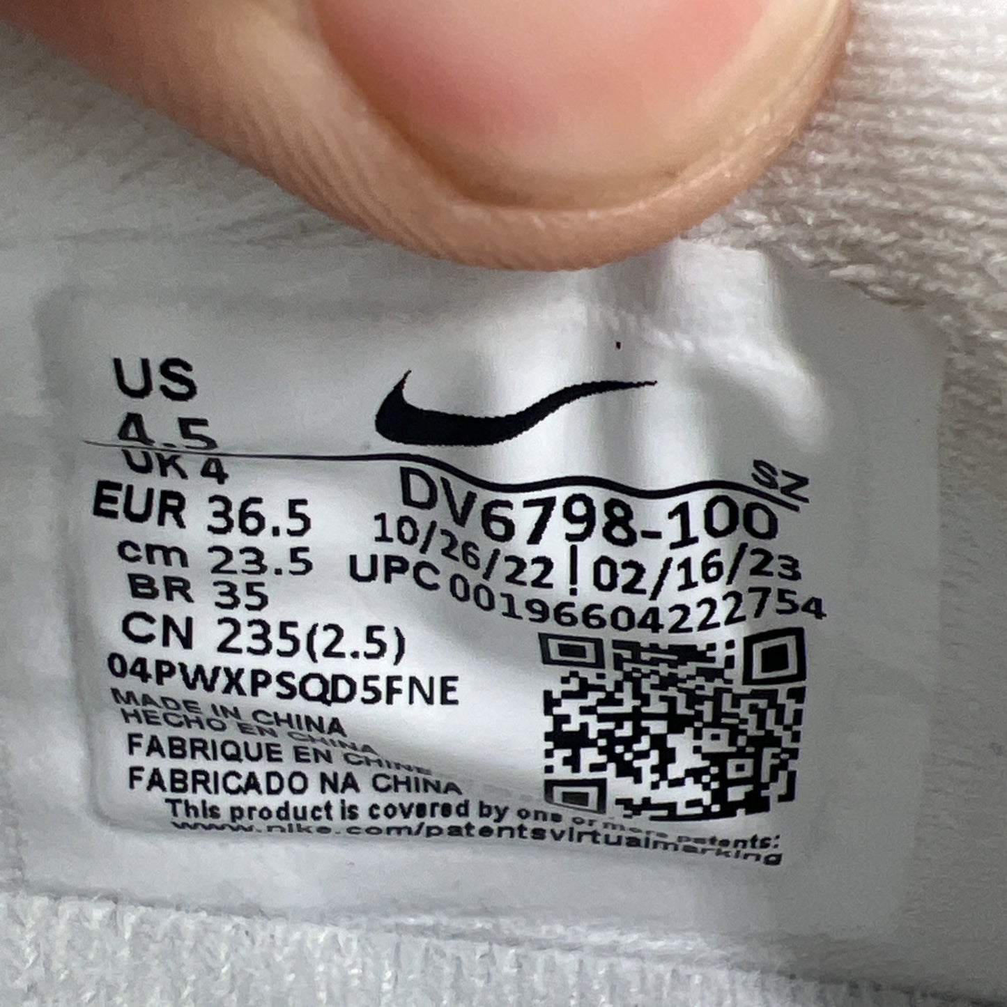 Size 4.5 - Nike Air Zoom Victory Tour 3 White Smoke Grey (DV6798-100)