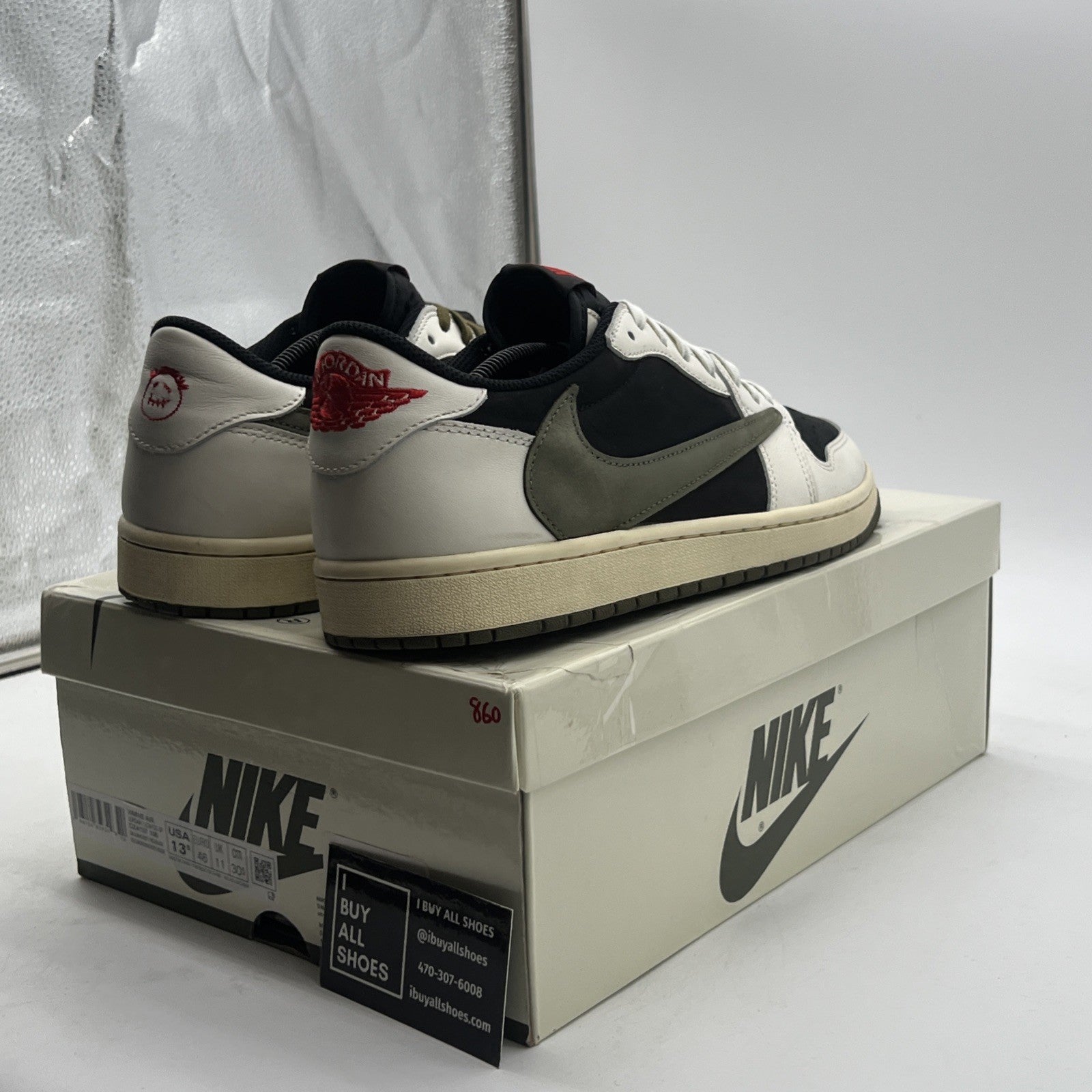 Size 13.5 - Air Jordan 1 Retro OG x Travis Scott Low Olive W (DZ4137-106)