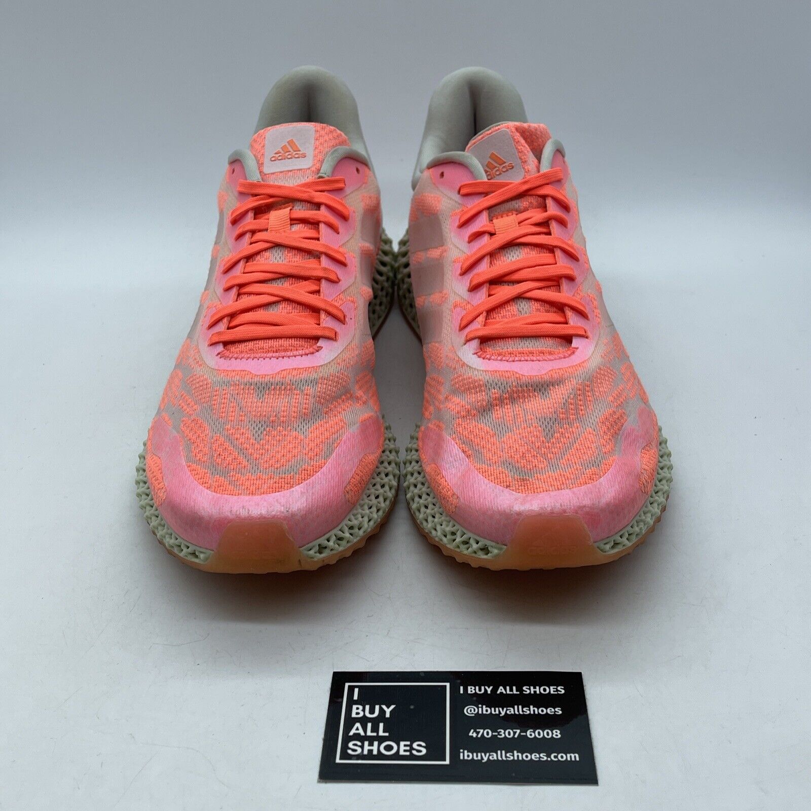 Size 12 - adidas 4D Runner Signal Coral Orange White Suede Leather (FW6838)