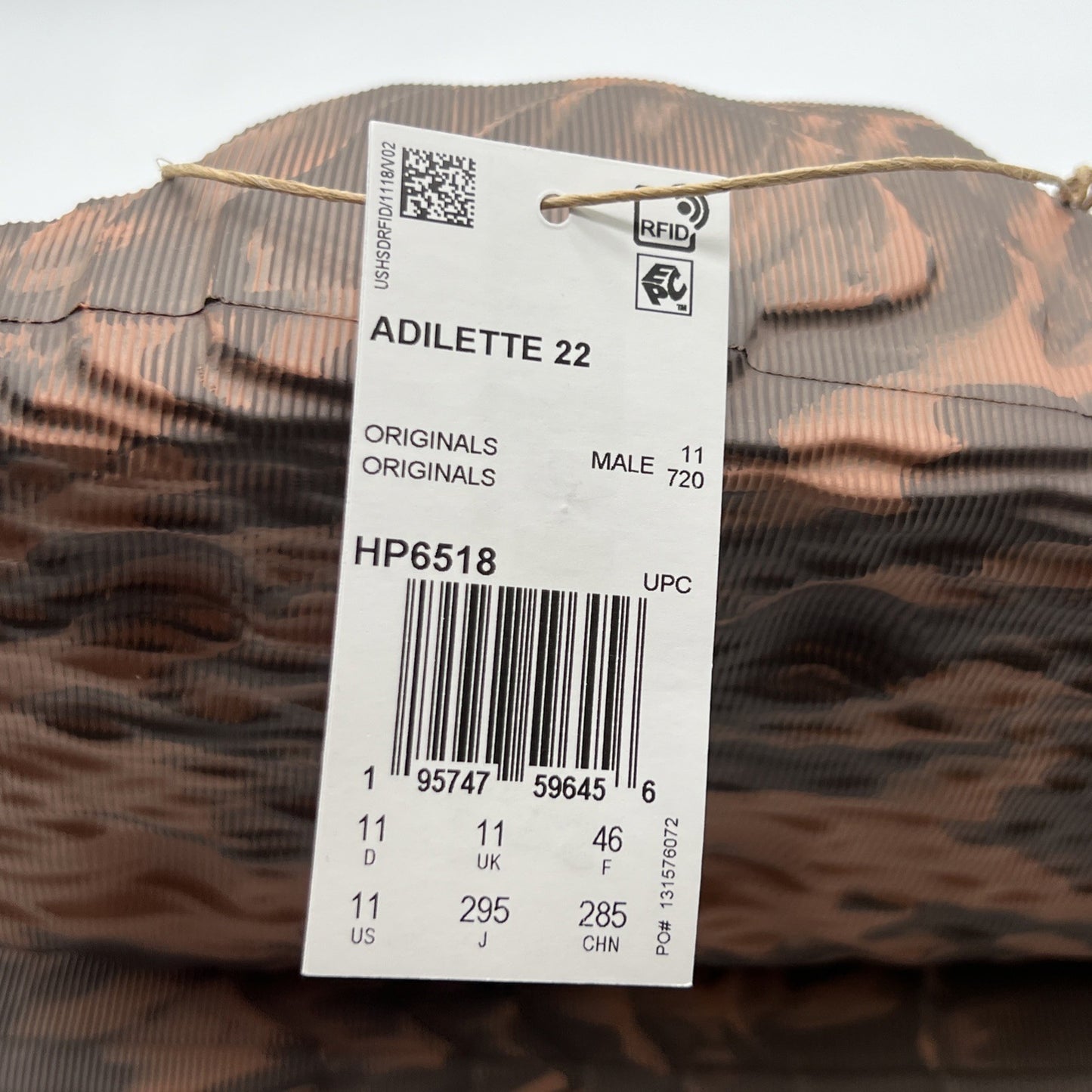 Size 11 - Adidas Originals Adilette 22 (HP6518) Beige/brown