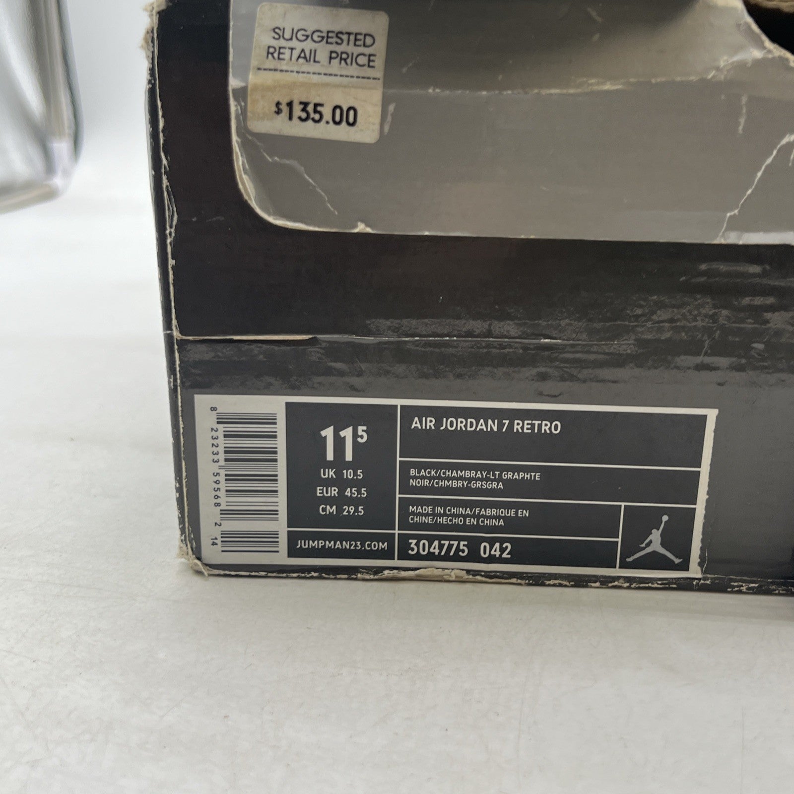 Size 11.5 - Air Jordan 7 Retro 2006 Chambray (304775-042)