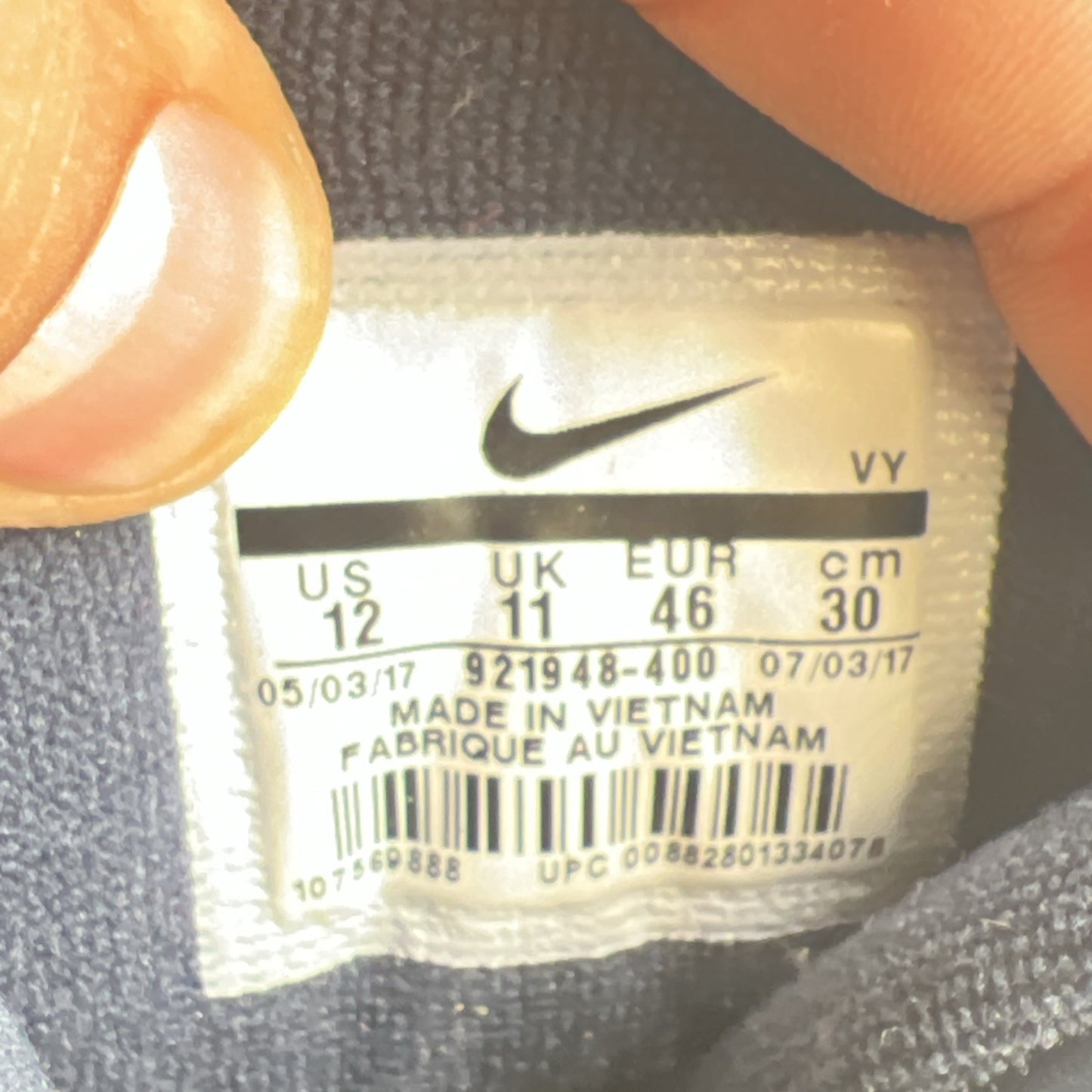 Size 12 - Nike Air More Uptempo Obsidian (921948-400)