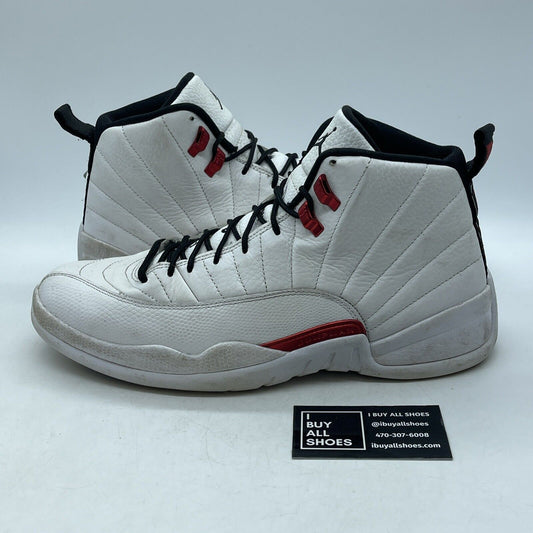 Size 12 - Air Jordan 12 Retro Twist White Black Red Suede Leather (CT8013-106)