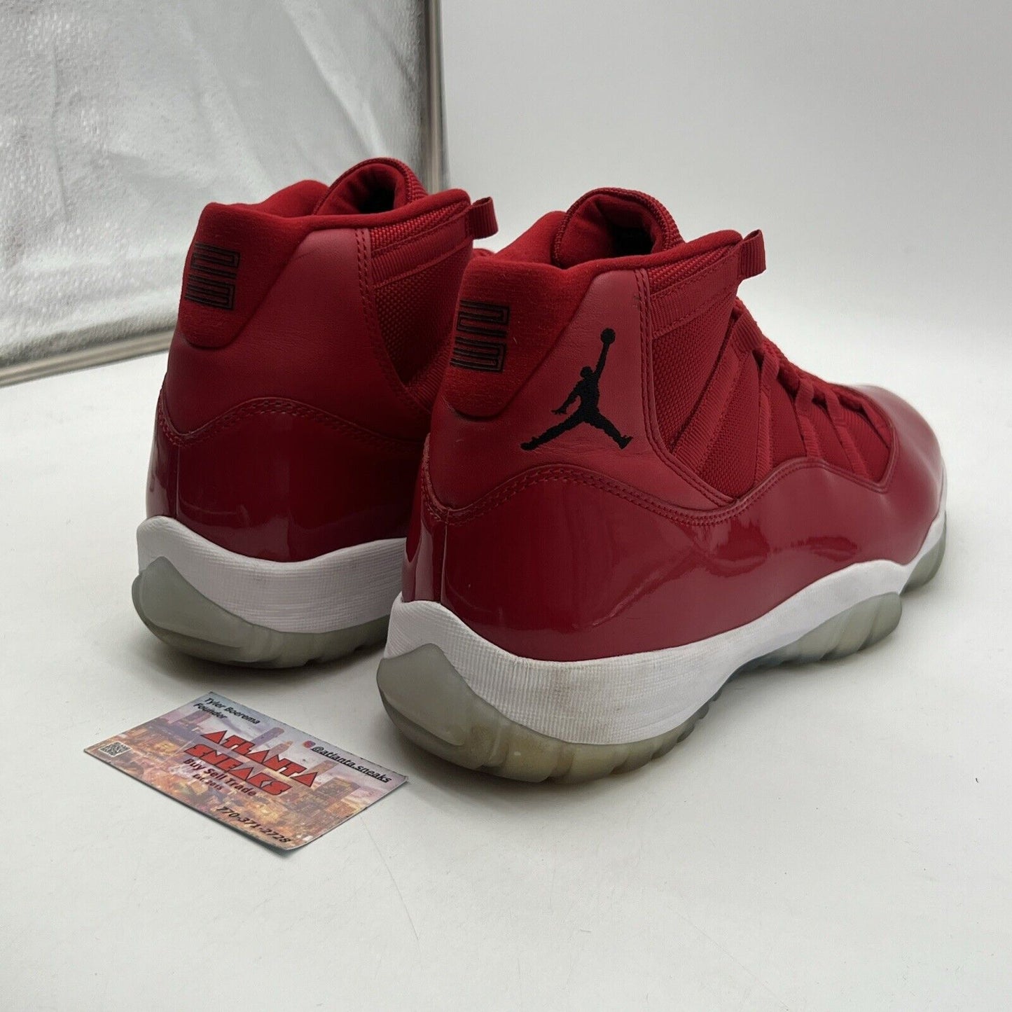 Size 12 - Jordan 11 Retro High Win Like '96 Black Red White Leather (378037-623)