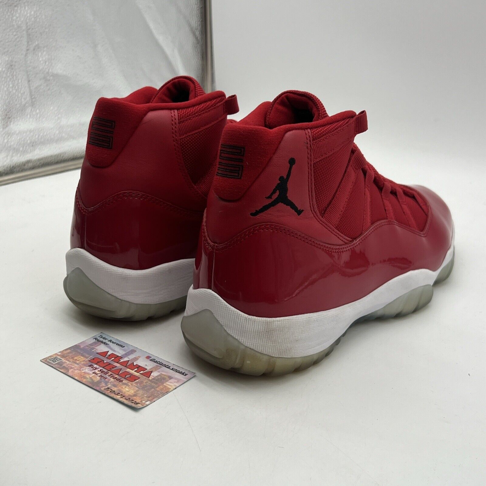 Size 12 - Jordan 11 Retro High Win Like '96 Black Red White Leather (378037-623)