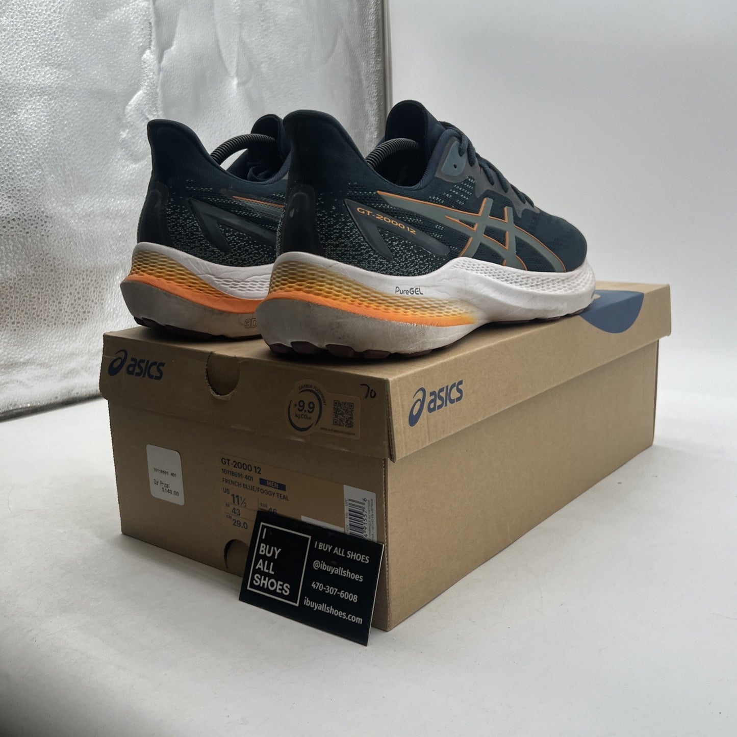 Size 11.5 - Asics GT 2000 12 French Blue Foggy Teal (1011B691-401)