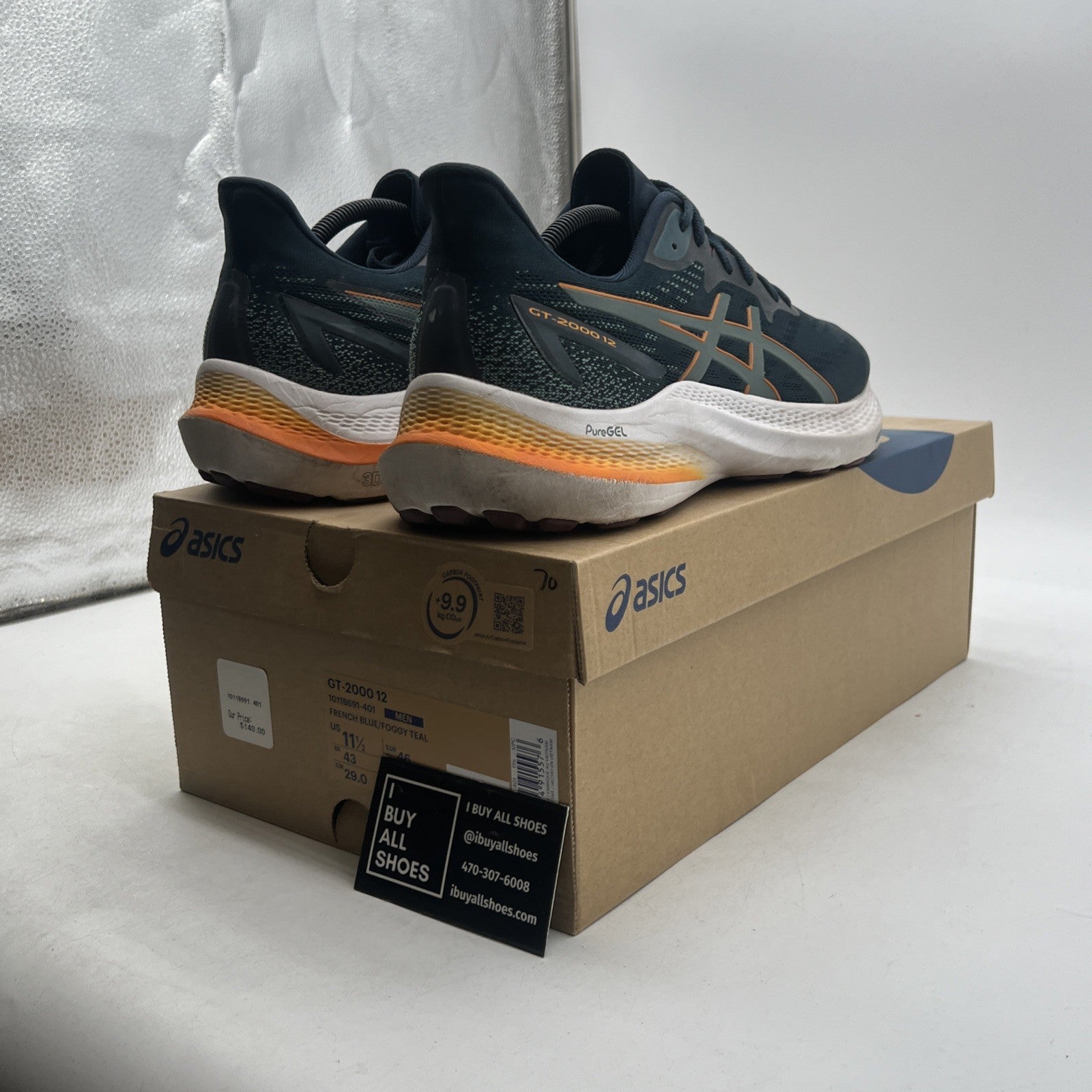 Size 11.5 - Asics GT 2000 12 French Blue Foggy Teal (1011B691-401)