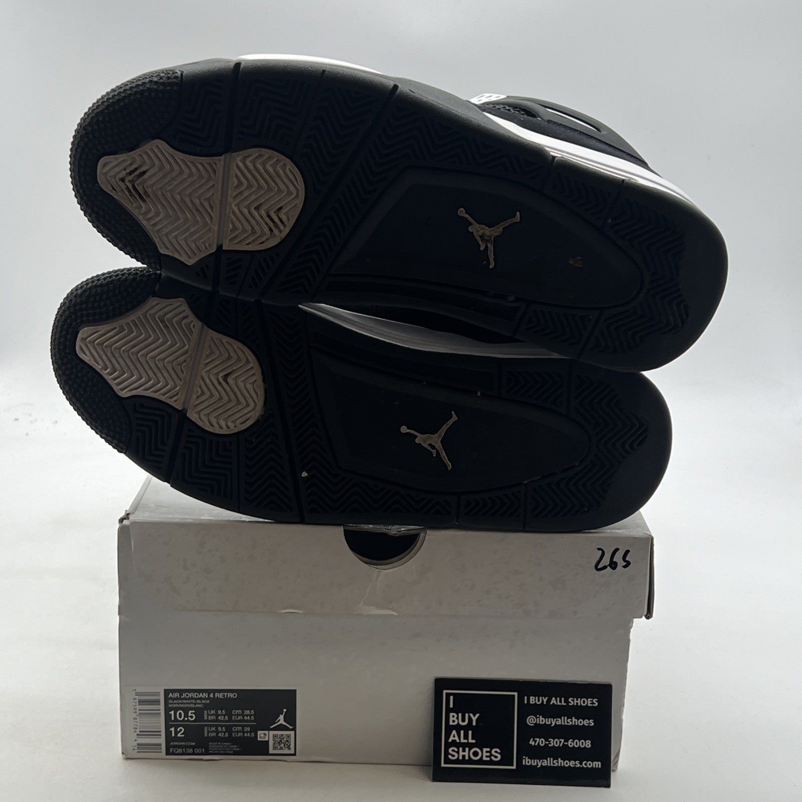 Size 10.5 - Air Jordan 4 Retro White Thunder (FQ8138-001)