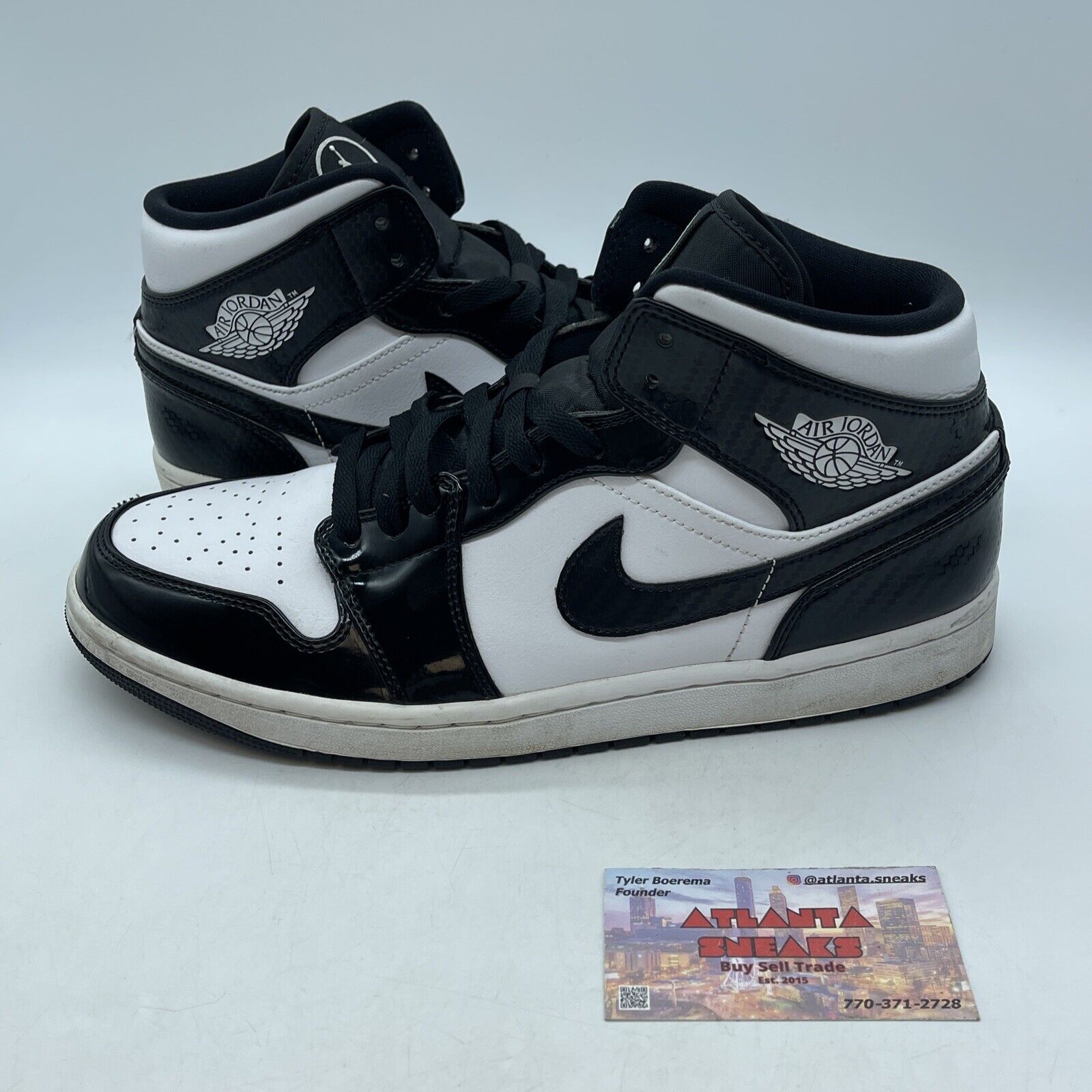 Size 10.5 - Air Jordan 1 SE Mid All Star 2021 White Black Leather (DD1649-001)