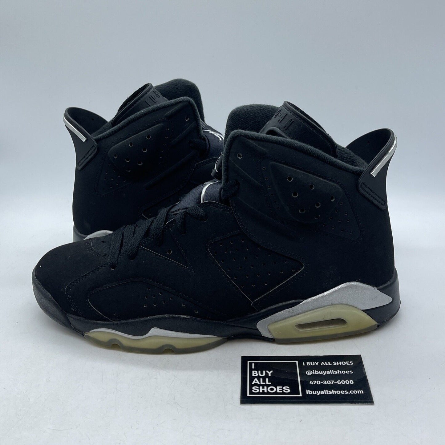 Size 10.5 - Jordan 6 Retro Mid Chrome Black Silver Suede (DX2836-001)