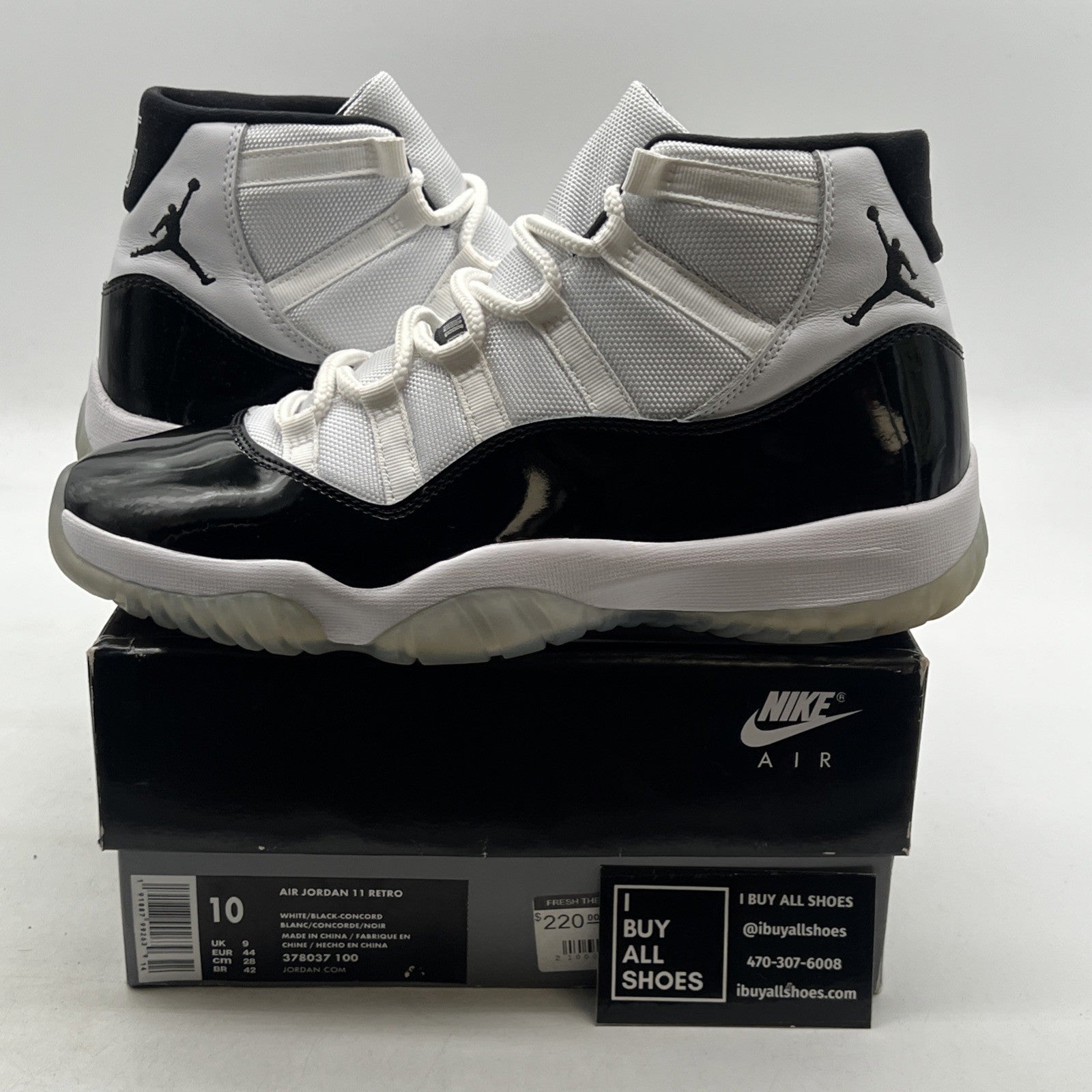 Size 10 - Air Jordan 11 Retro High Concord (378037-100)