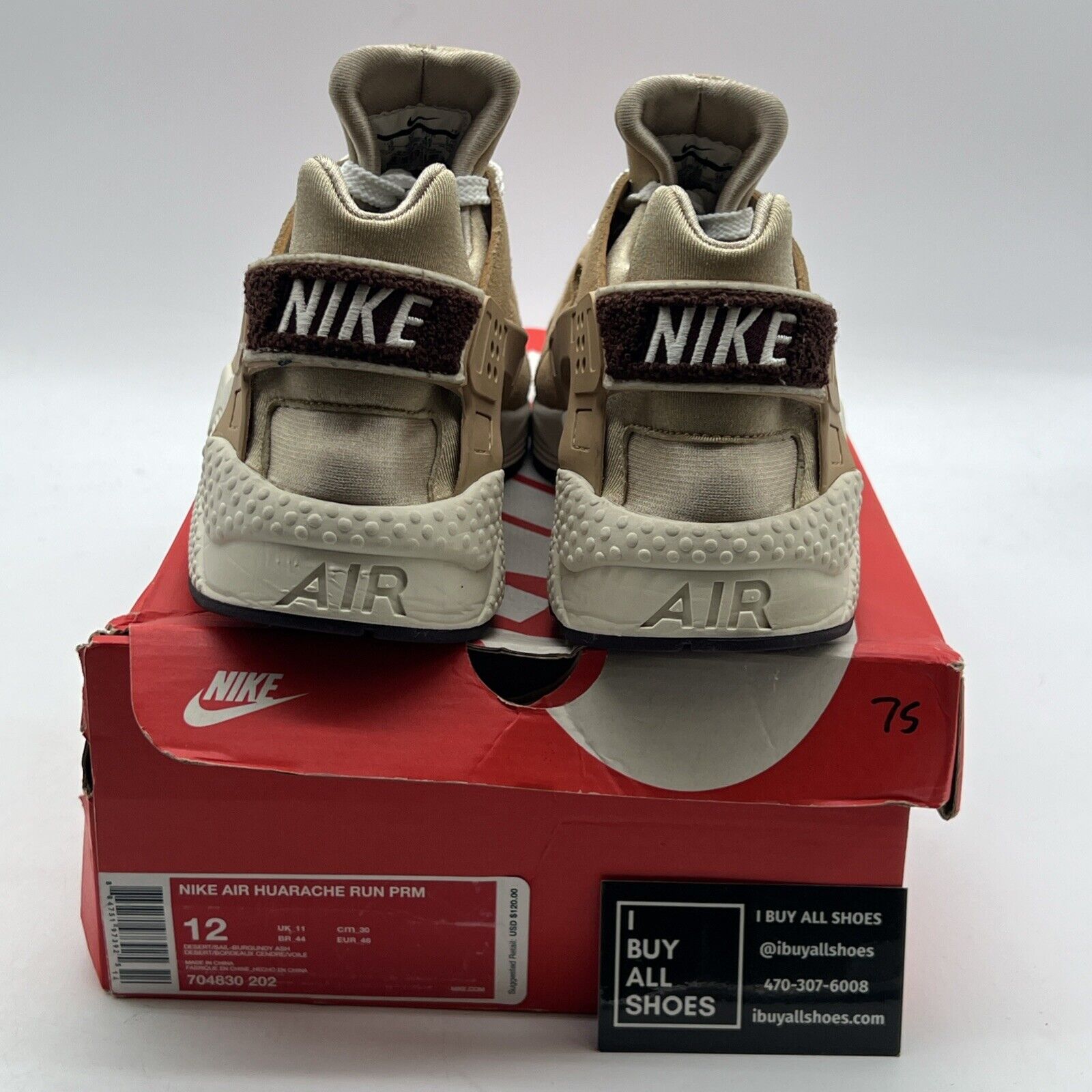 Size 12 - Nike Air Huarache Run Premium Desert (704830-202)