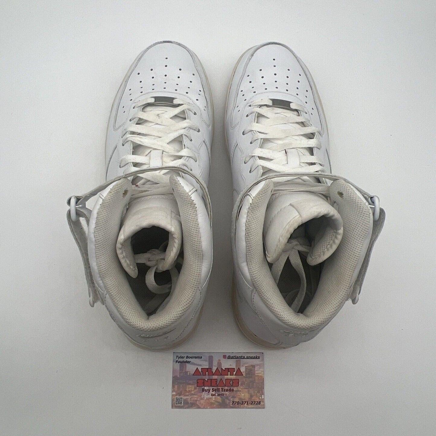 Size 13 - Nike Air Force 1 '07 Mid White Leather (315123-111)