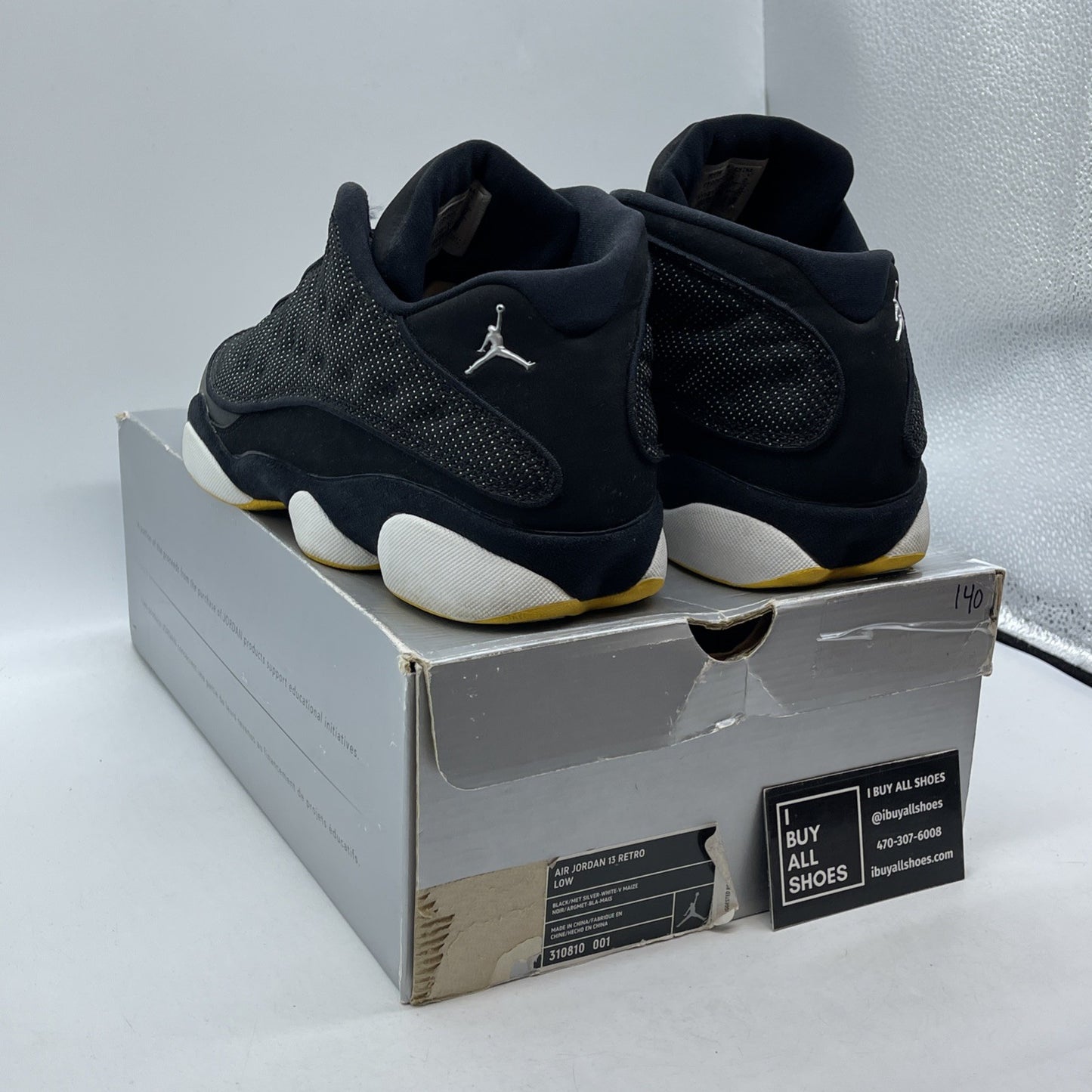 Size 11 - Air Jordan 13 Retro Low Black Varsity Maize Suede (310810-001)