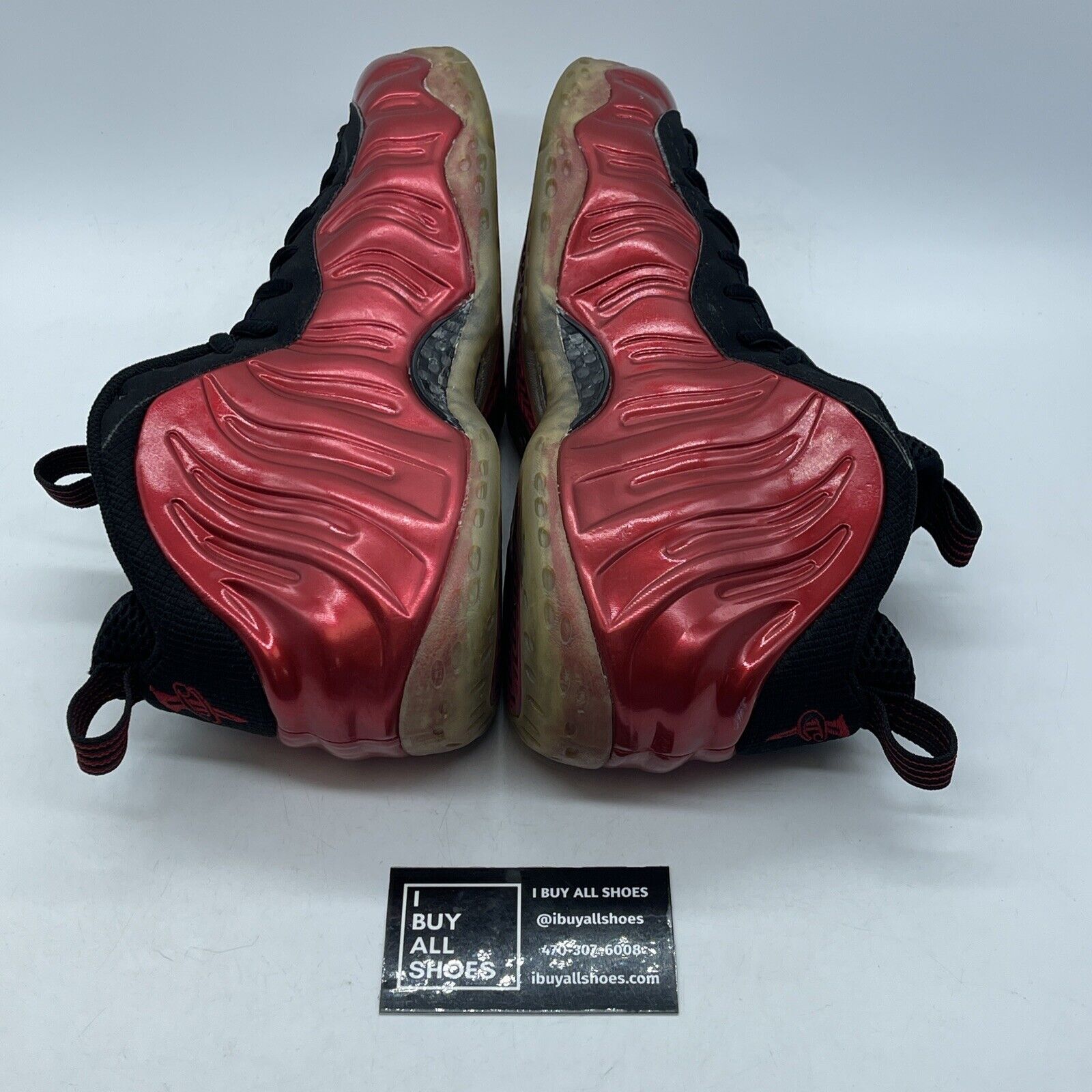 Size 10 - Nike Air Foamposite One 2012 Metallic Red Black Suede (314996-610)