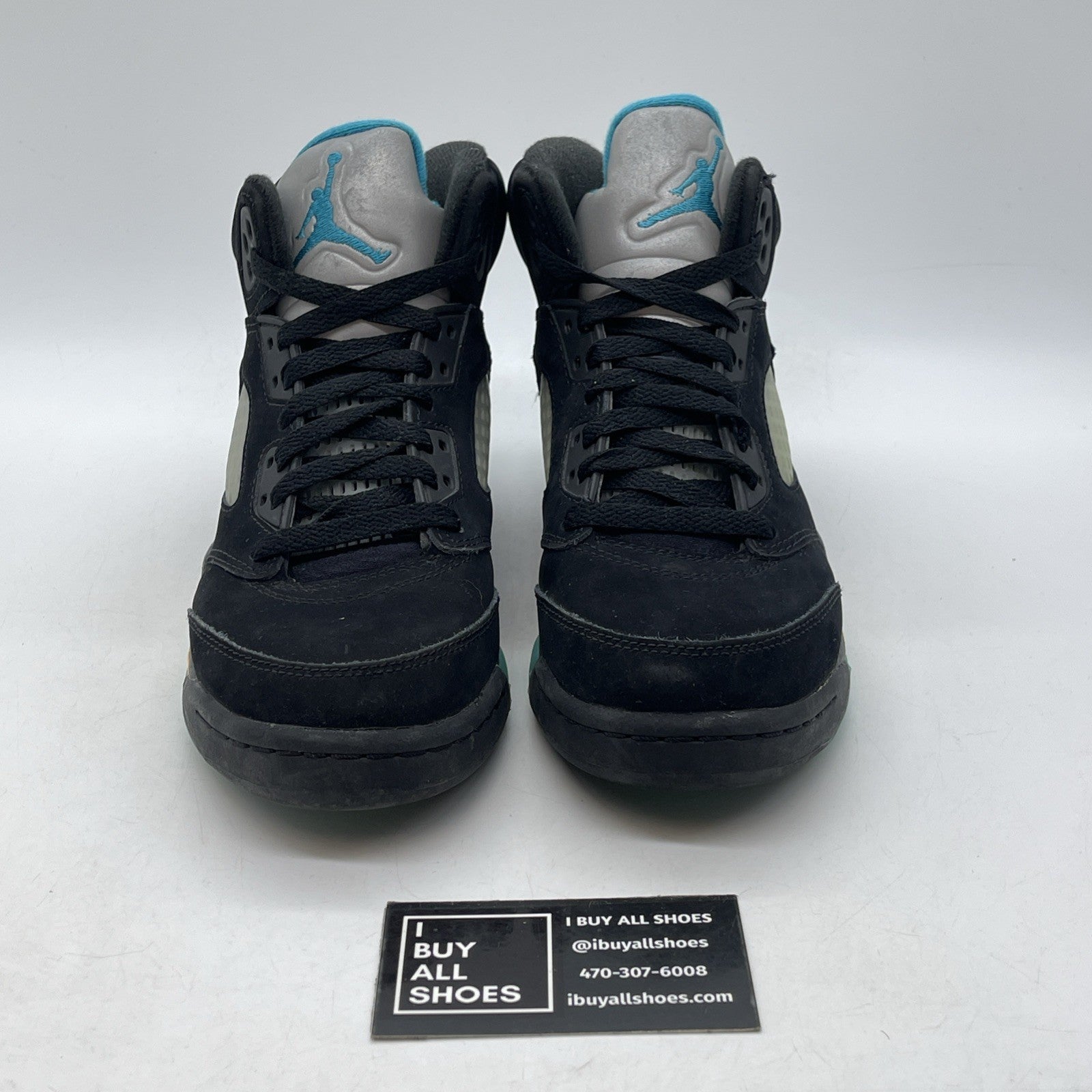 Size 6Y (GS) - Jordan 5 Retro Mid Aqua Black Yellow Suede (440888-047)
