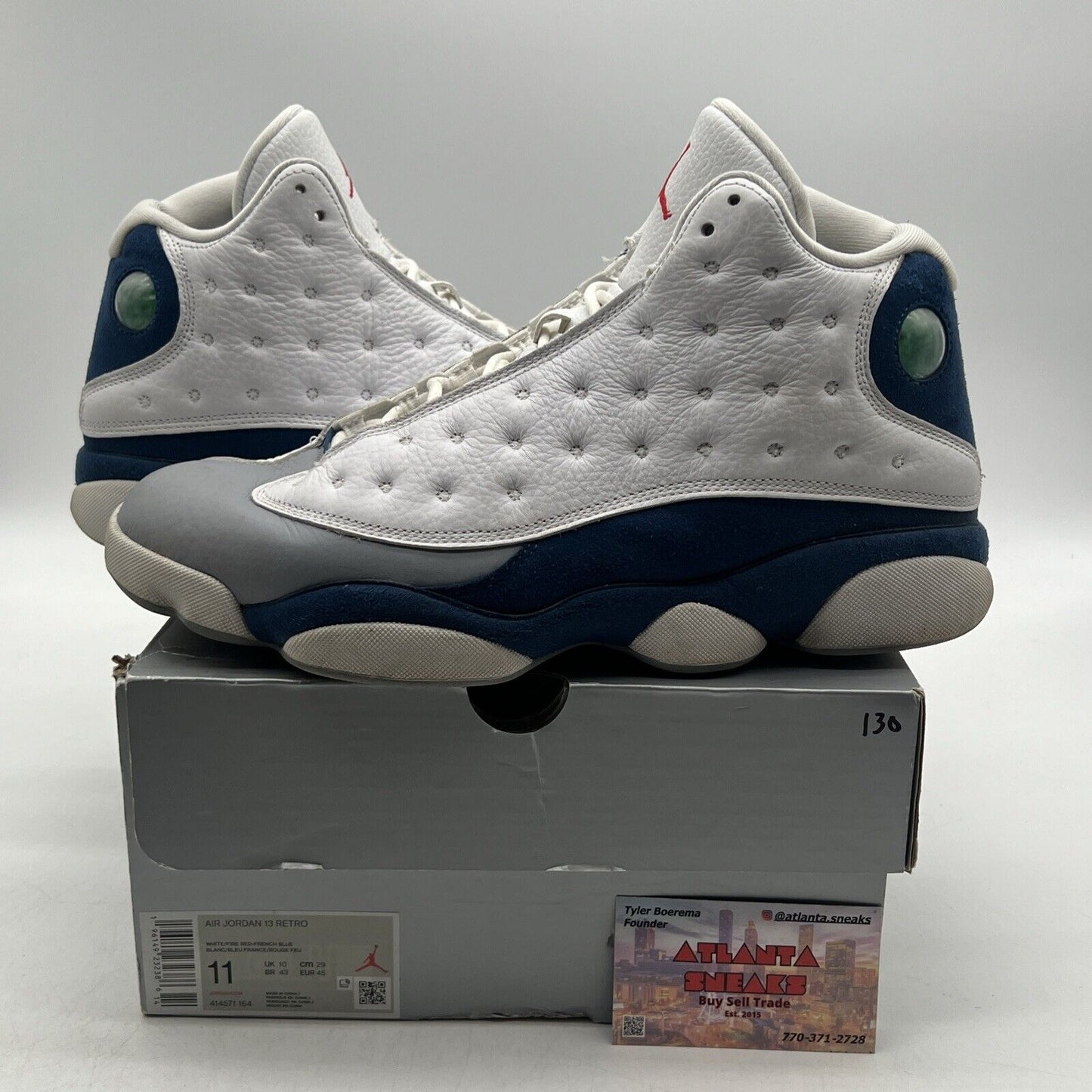 Size 11 - Jordan 13 Retro Mid French Blue Grey Suede Leather (414571-164)