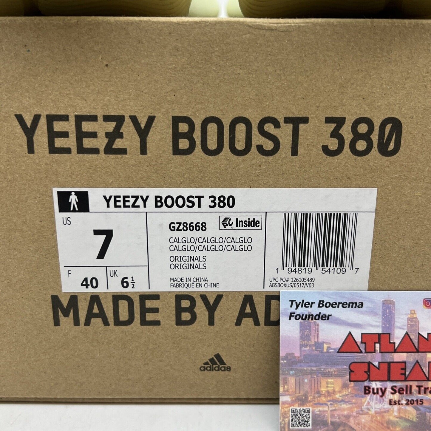 Size 7 - adidas Yeezy Boost 380 Calcite Glow (GZ8668)