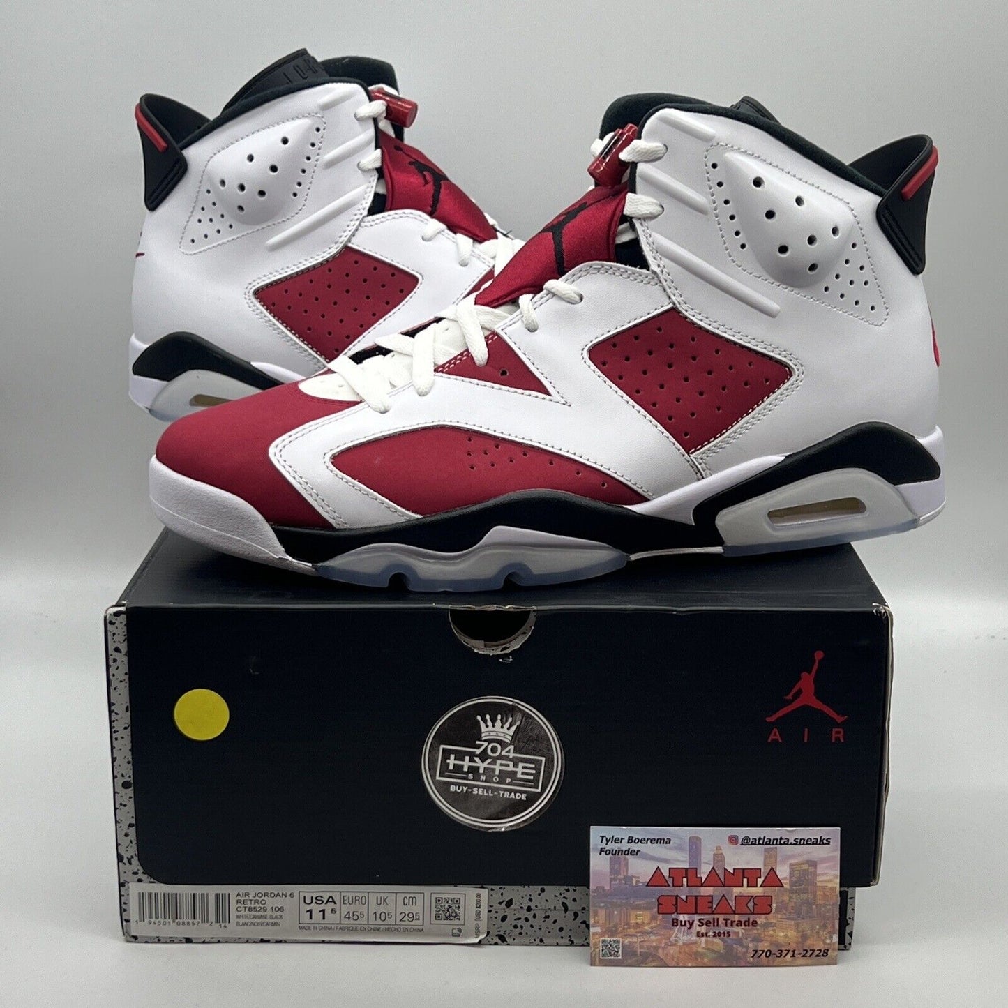 Size 11.5 - Jordan 6 Retro OG Mid Carmine Brand New Og All Red White Black