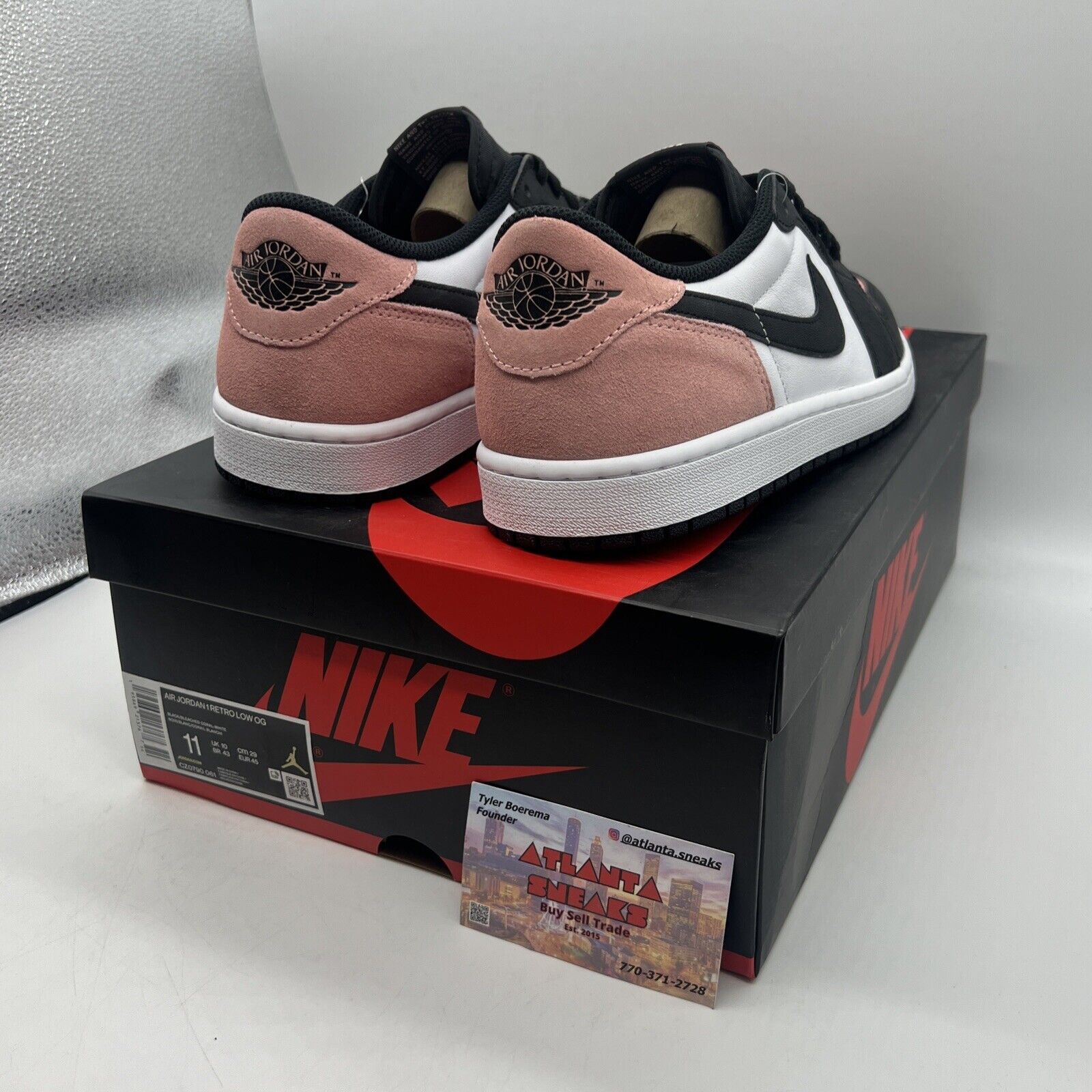 Size 11 - Jordan 1 Low OG Bleached Coral Brand New Og All