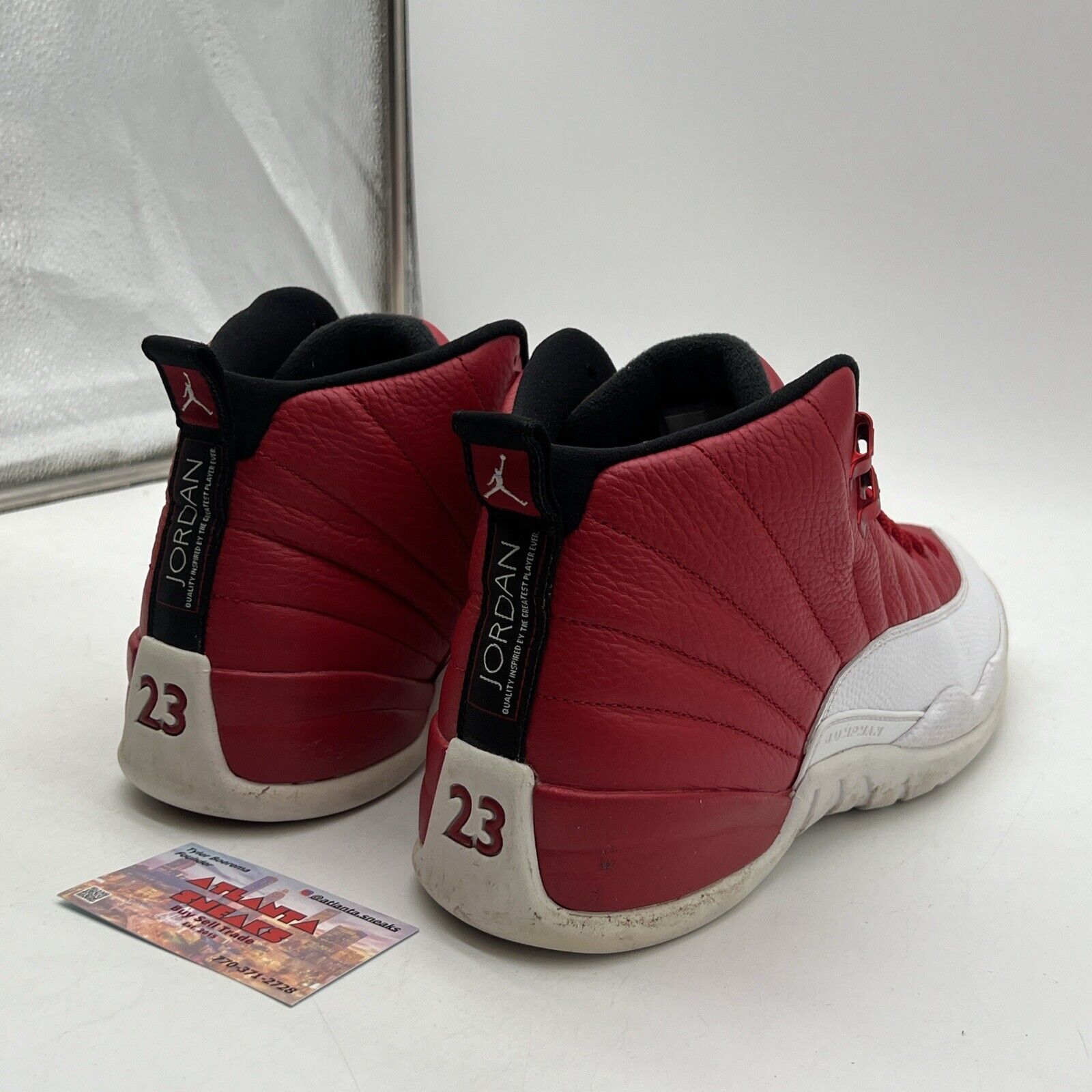 Size 11.5 - Air Jordan 12 Retro Gym Red White Leather Black (130690-600)