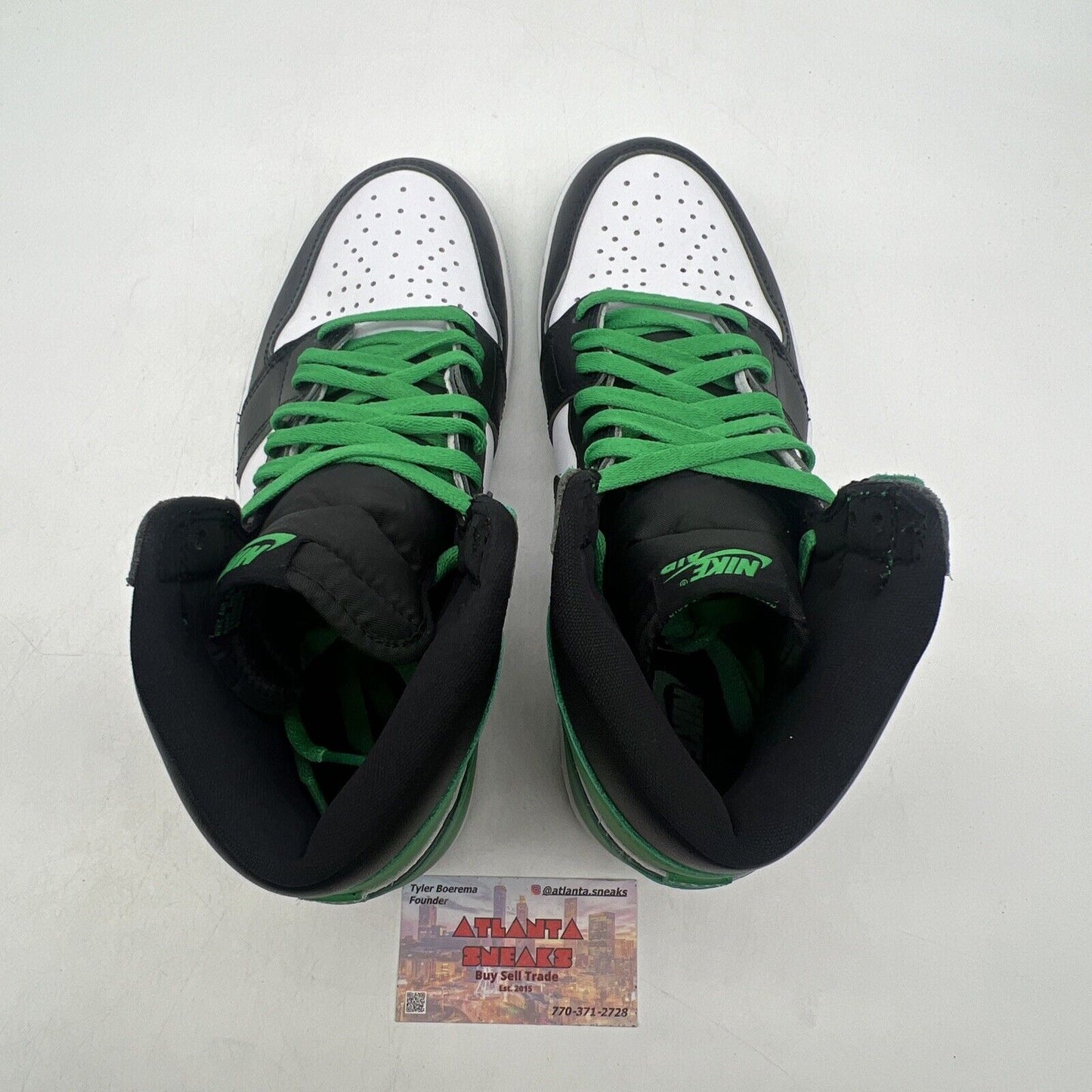 Size 9.5 - Air Jordan 1 Retro OG High Lucky Green Black White (DZ5485-031)