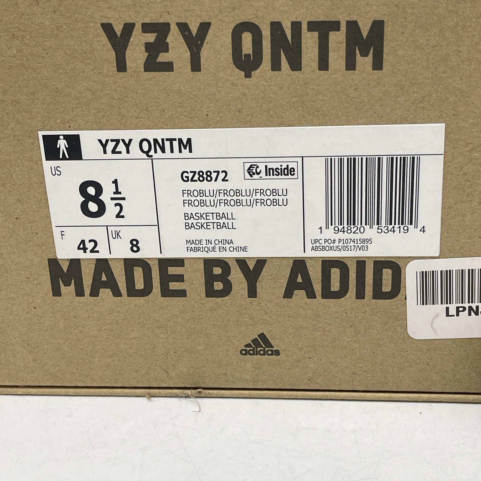 Size 8.5 - adidas Yeezy Quantum Frozen Blue Grey Black Tan (GZ8872)