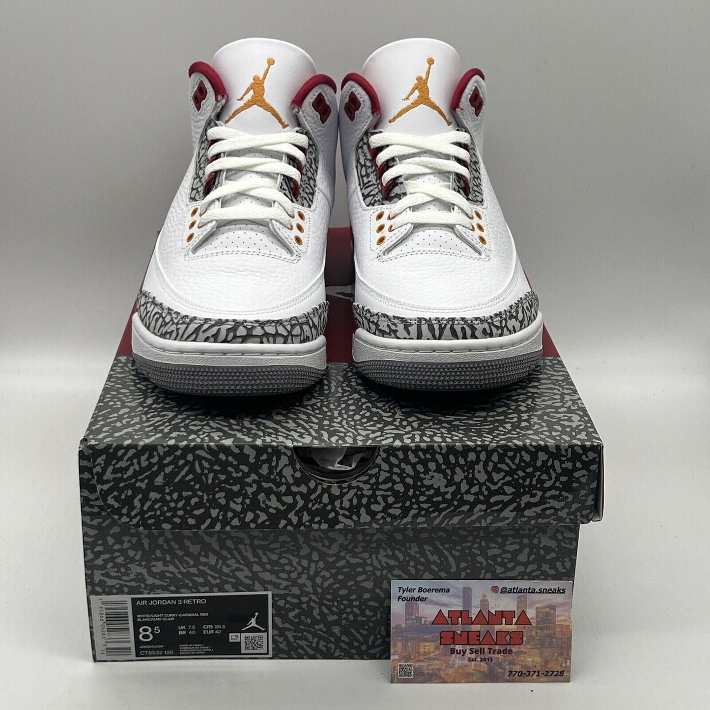 Size 8.5 - Jordan 3 Retro Mid Cardinal Red Brand New Og All Leather DS Sneakers