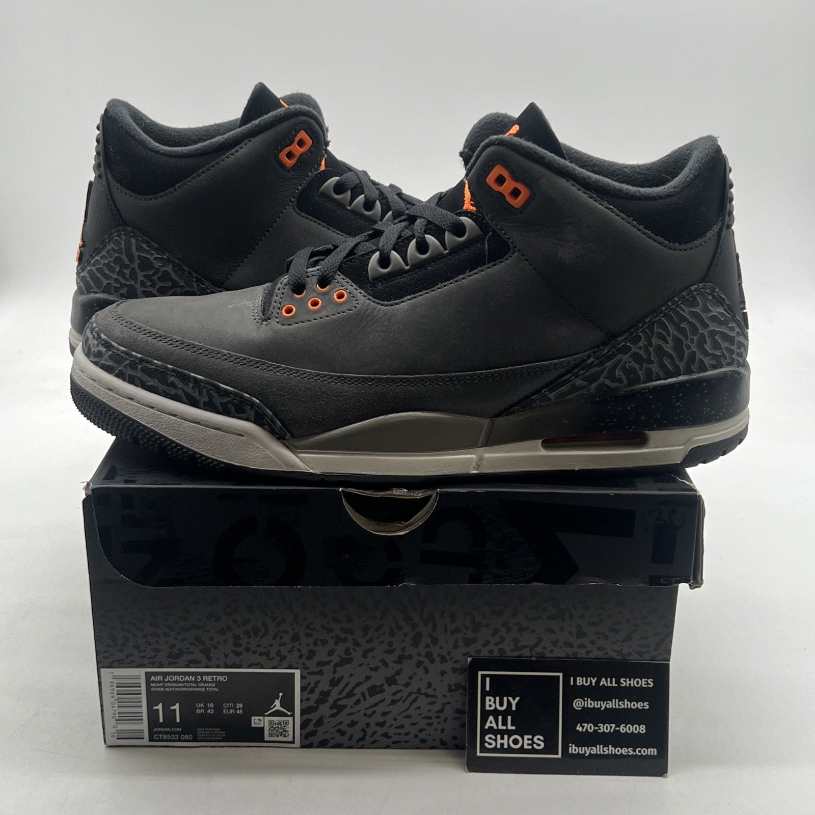 Size 11 - Air Jordan 3 Retro 2023 Mid Fear (CT8532-080)