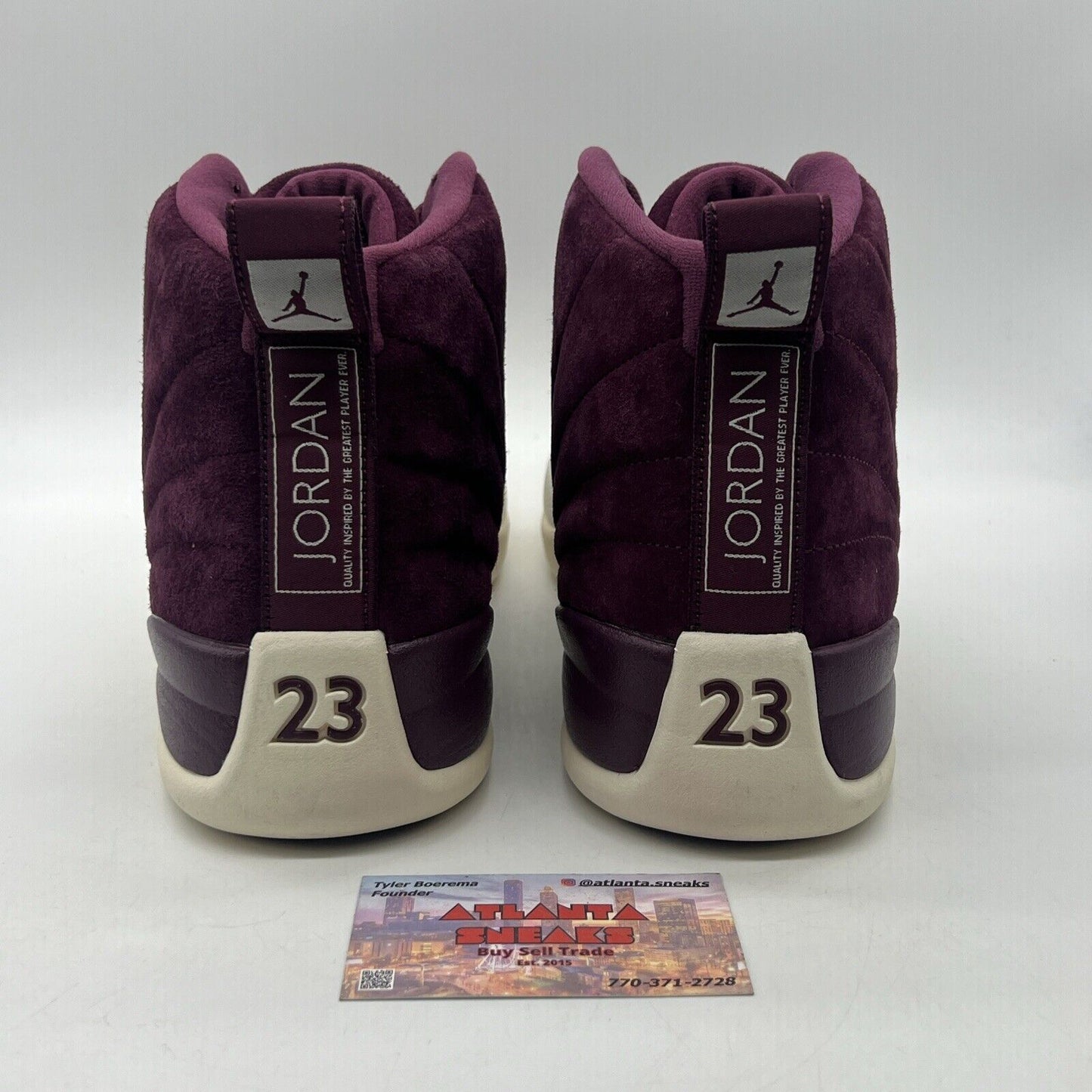 Size 14 - Air Jordan 12 Retro Bordeaux Suede White (130690-617)