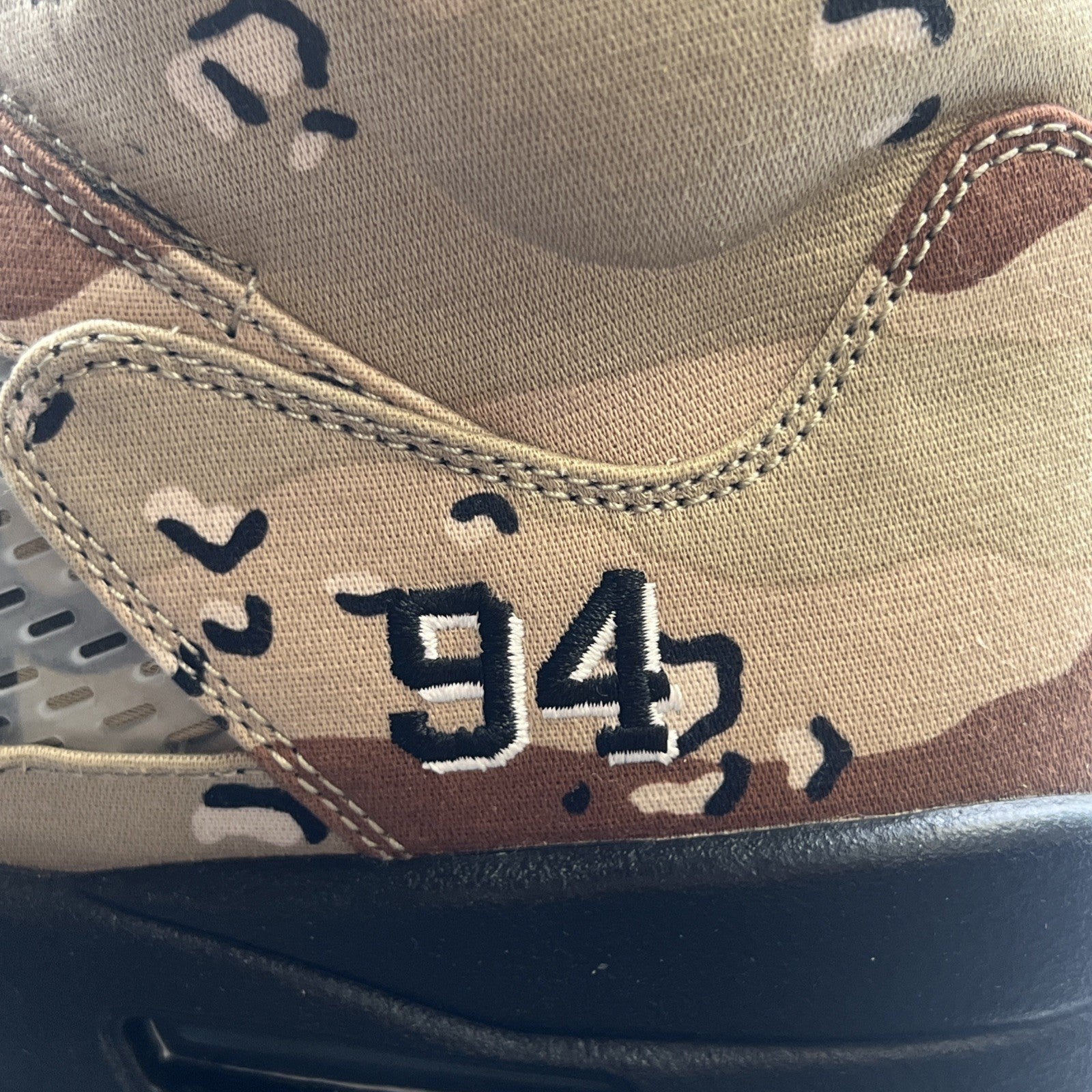 Size 13 - Supreme x Air Jordan 5 Retro Desert Camo (824371-201)