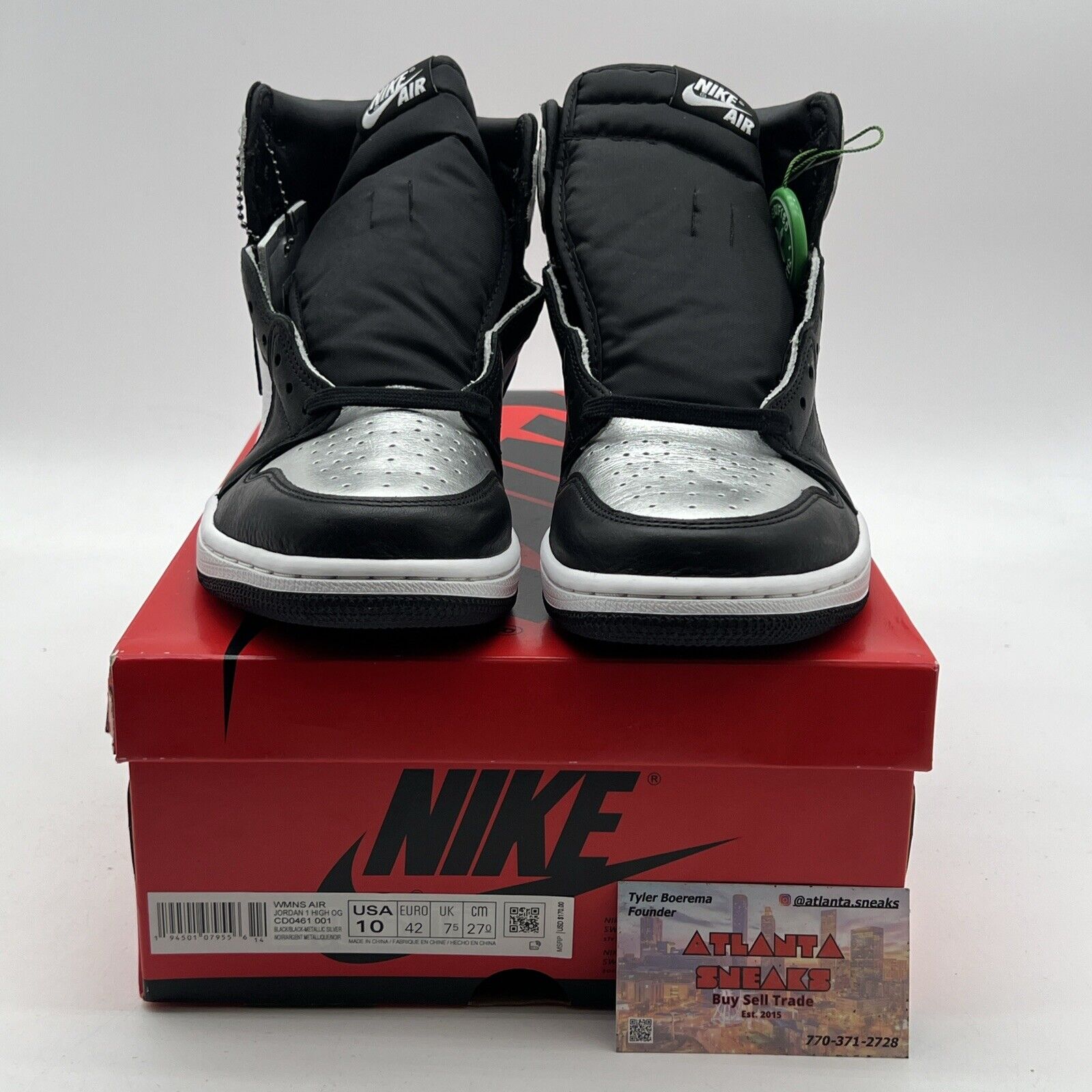 Size 10W - Air Jordan 1 High OG Metallic Silver (CD0461-001)