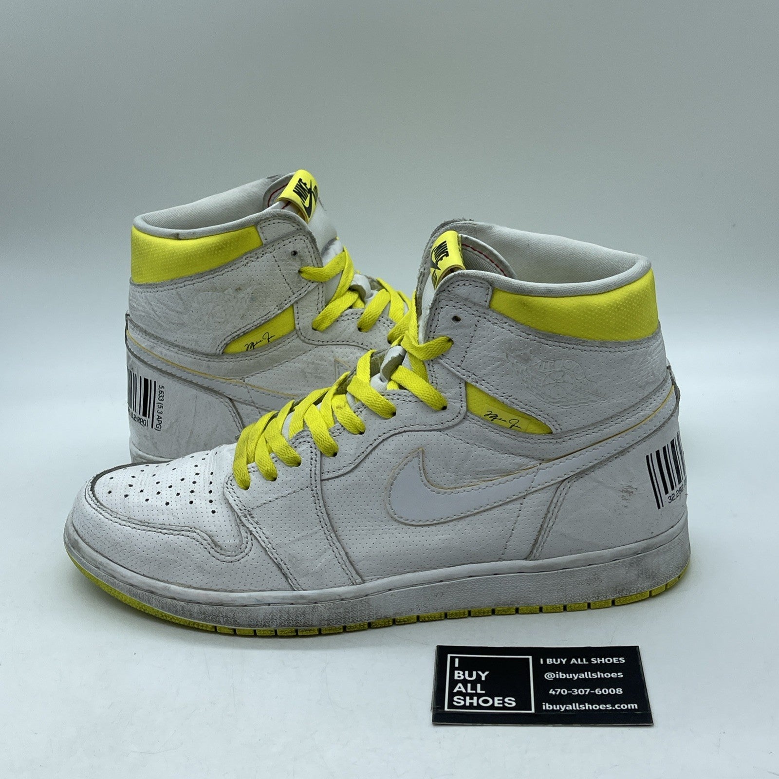 Size 12 - Air Jordan 1 Retro OG High First Class Flight Yellow (555088-170)