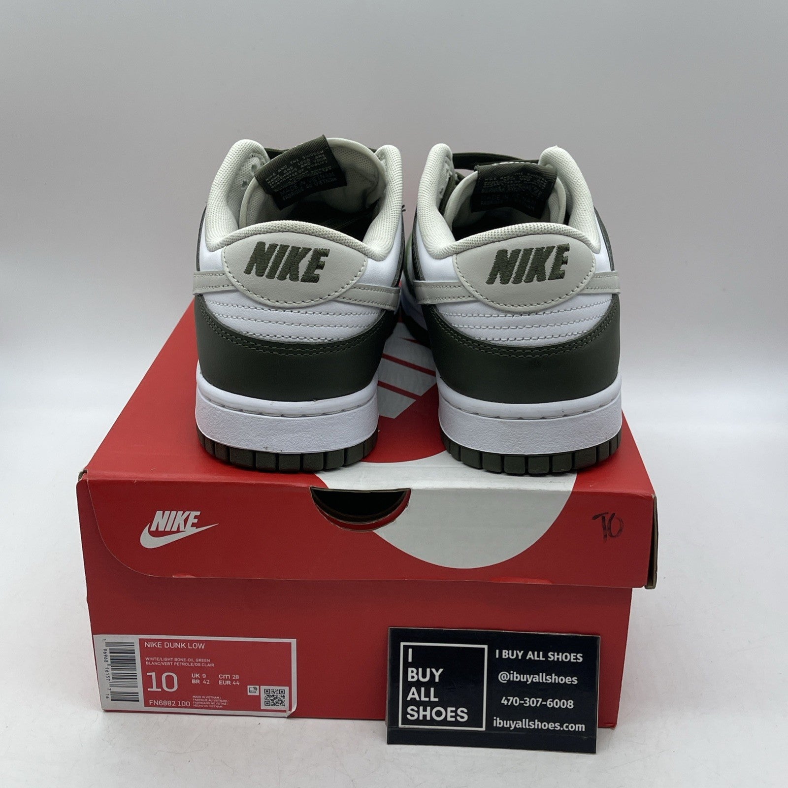 Size 10 - Nike Dunk Low Oil Green (FN6882-100)