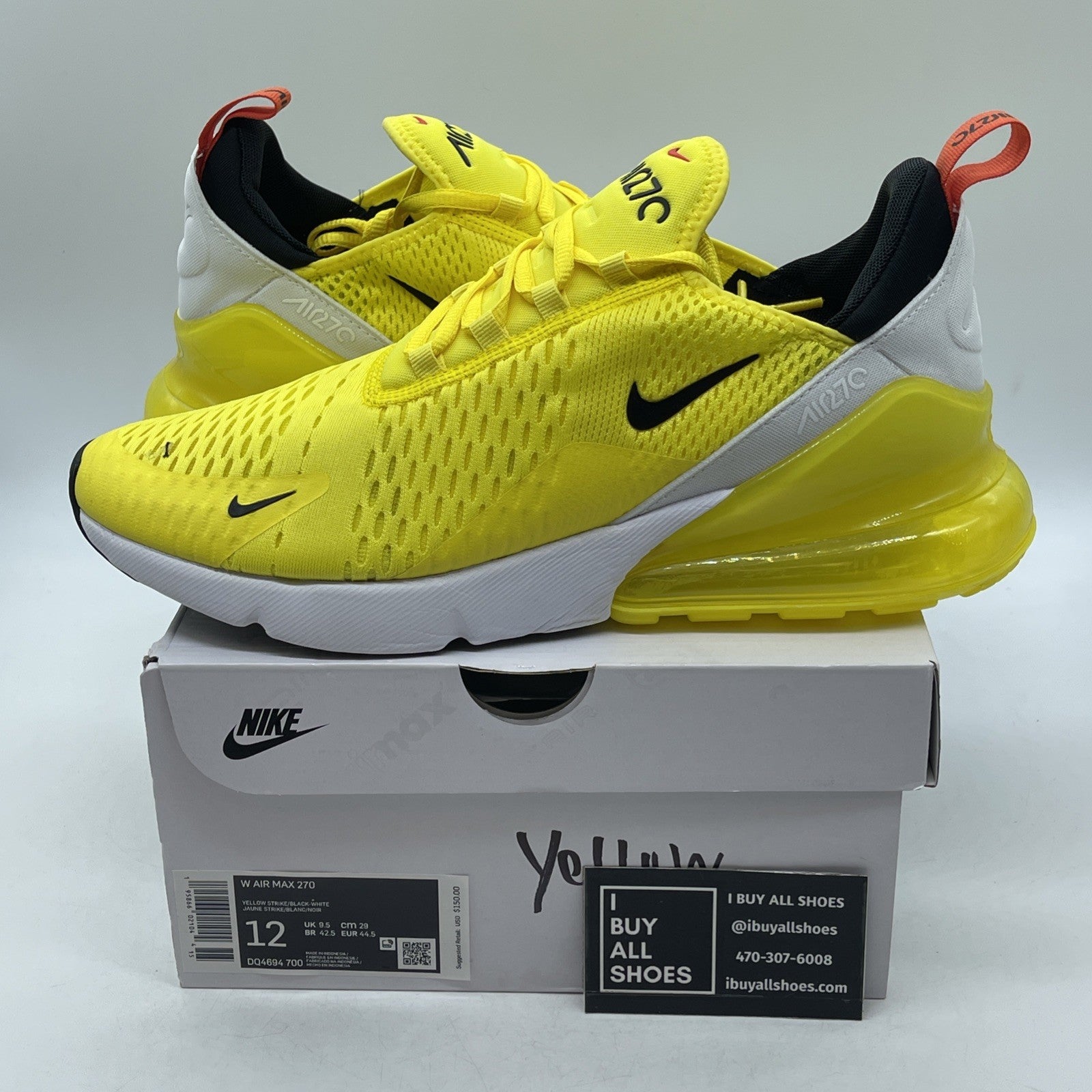 Size 12 - Nike Air Max 270 Yellow Strike (DQ4694-700)