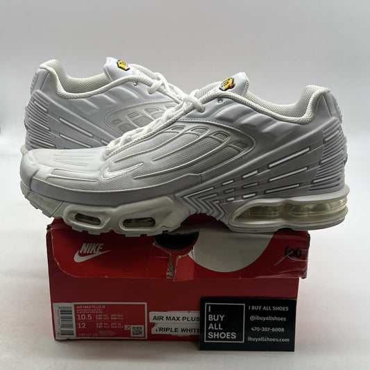 Size 10.5 - Nike Air Max Plus 3 Triple White (CW1417-100)