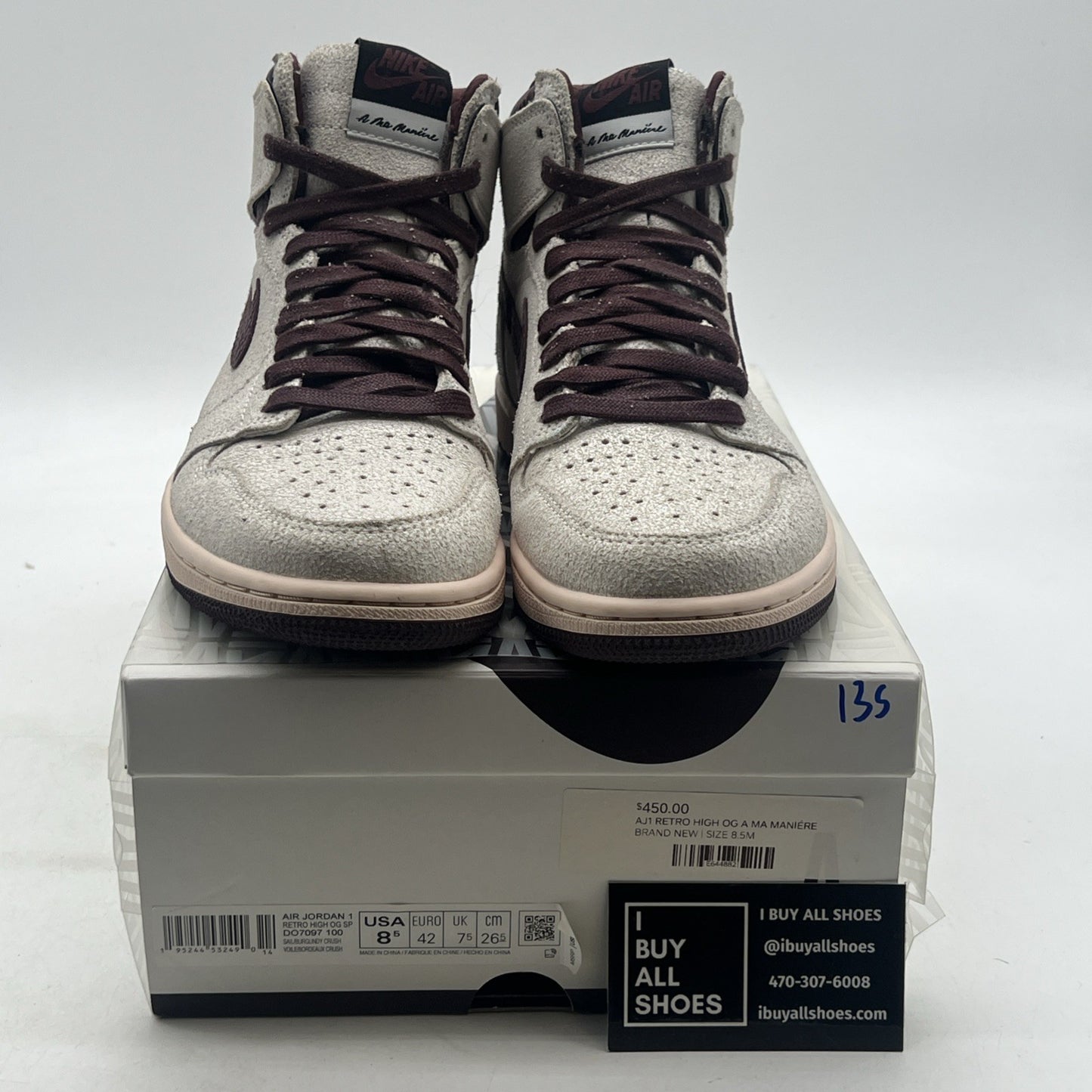 Size 8.5 - Air Jordan 1 OG x A Ma Maniere High Airness (DO7097-100)